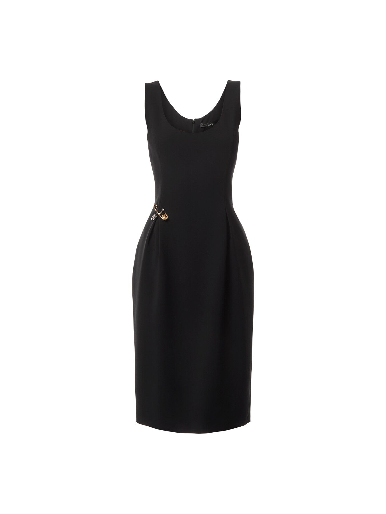 Safety Pin Cady Scoop Midi Dress
