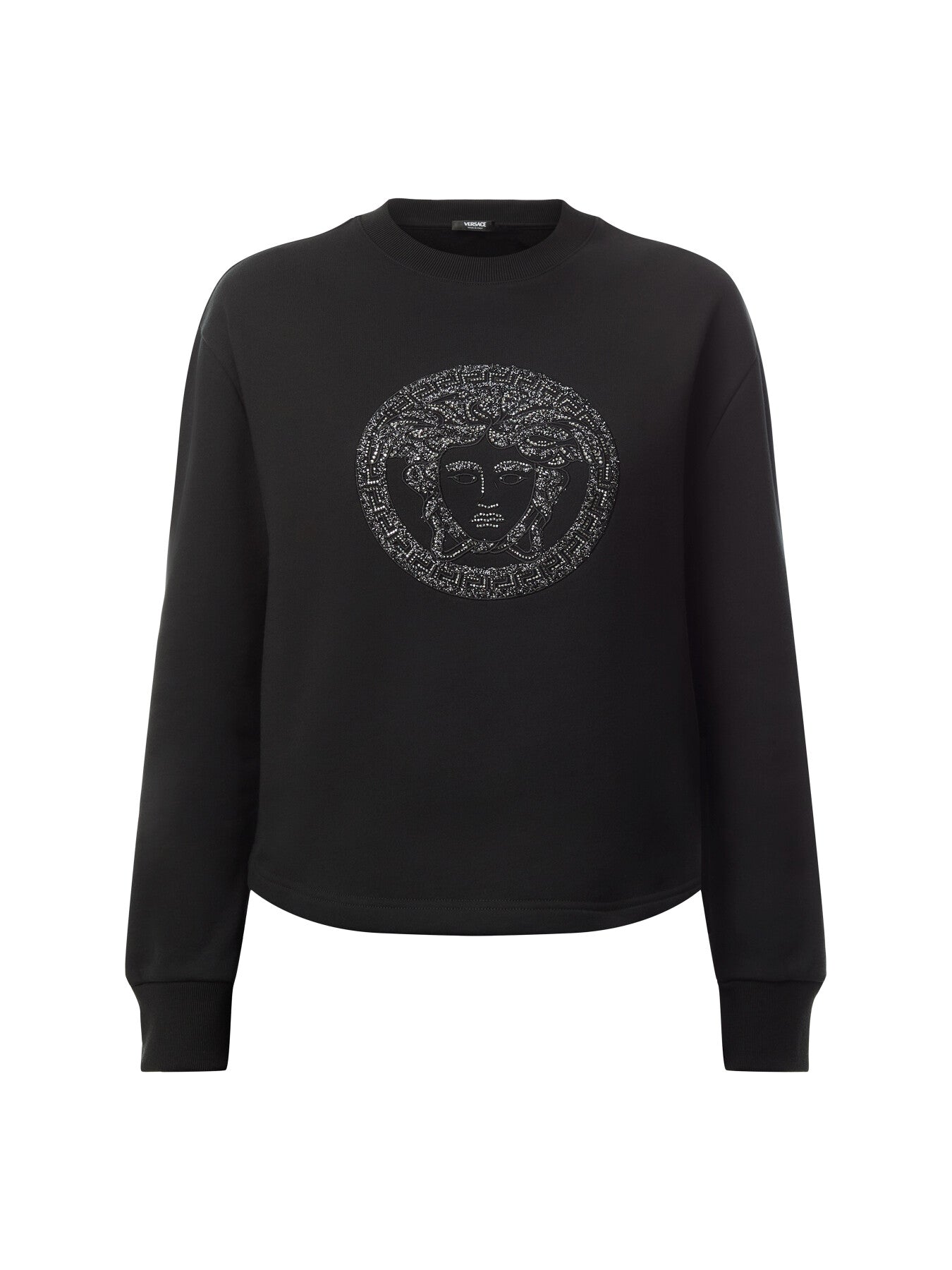 Sweatshirt Medusa With Crystal And Lurex Embroidery Yd Cotton Fleece