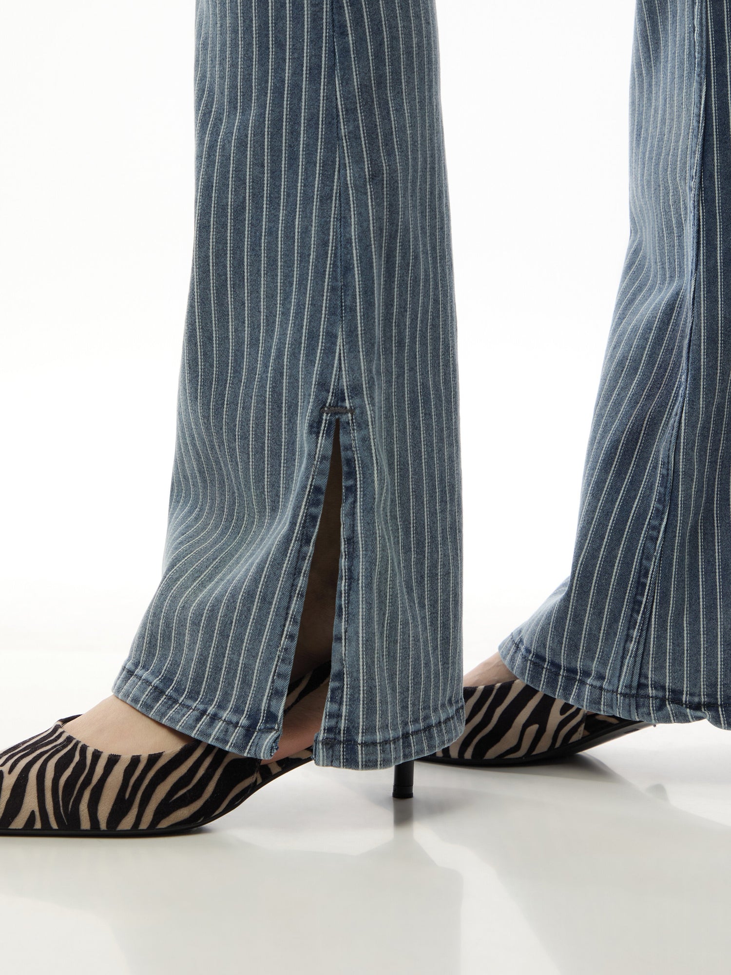We The Free Level Up Stripe Slim Flare Jeans