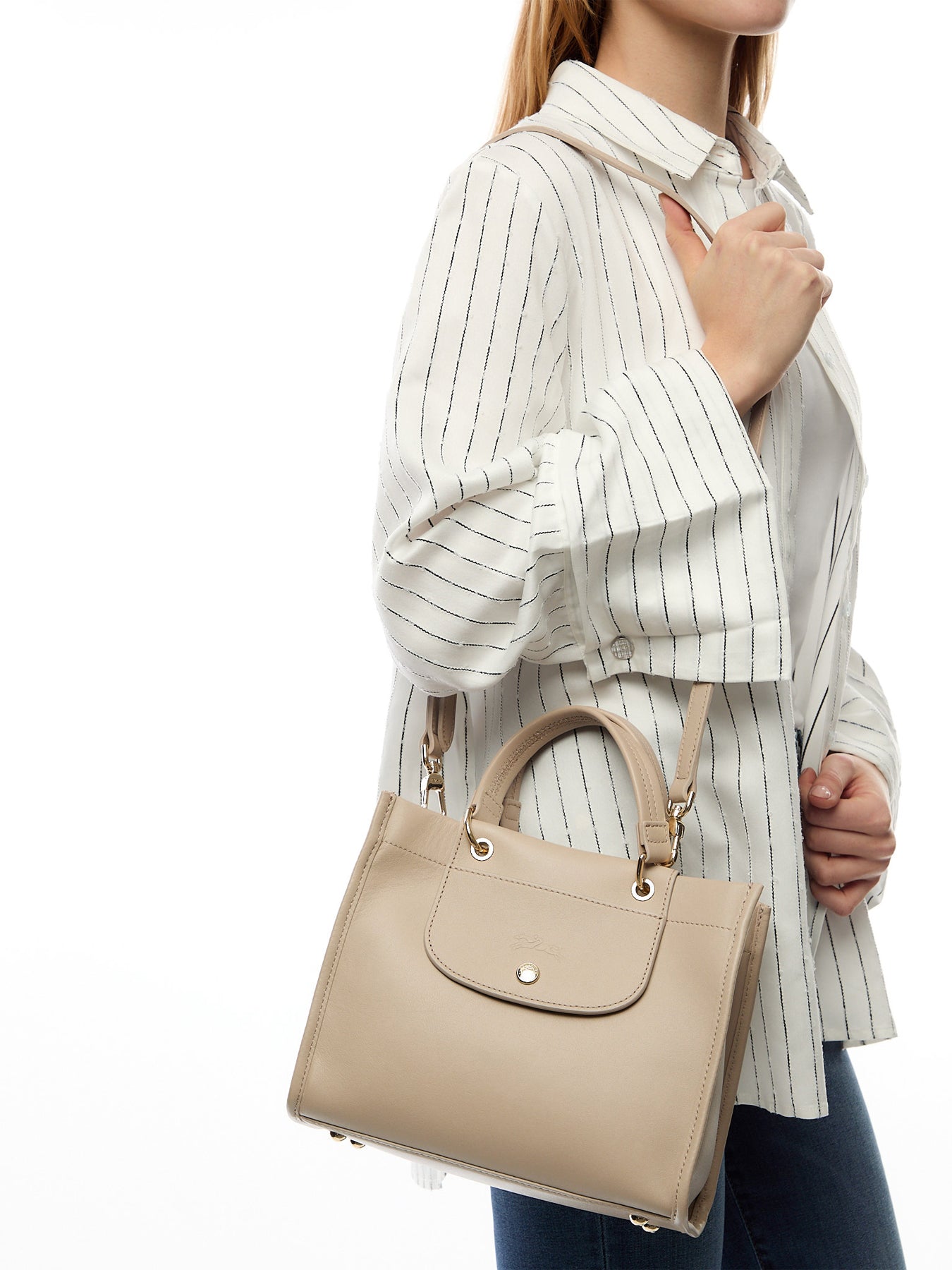 Cabas Longchamp S Leather Handbag