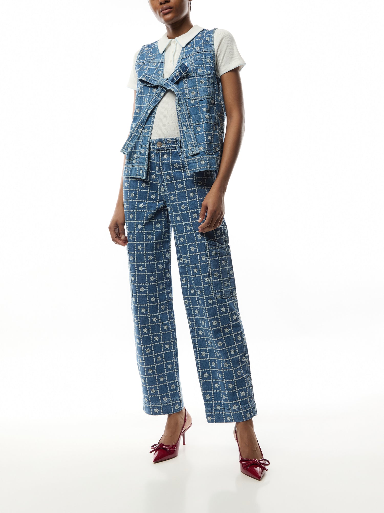 Devon Pointelle Polo Tee