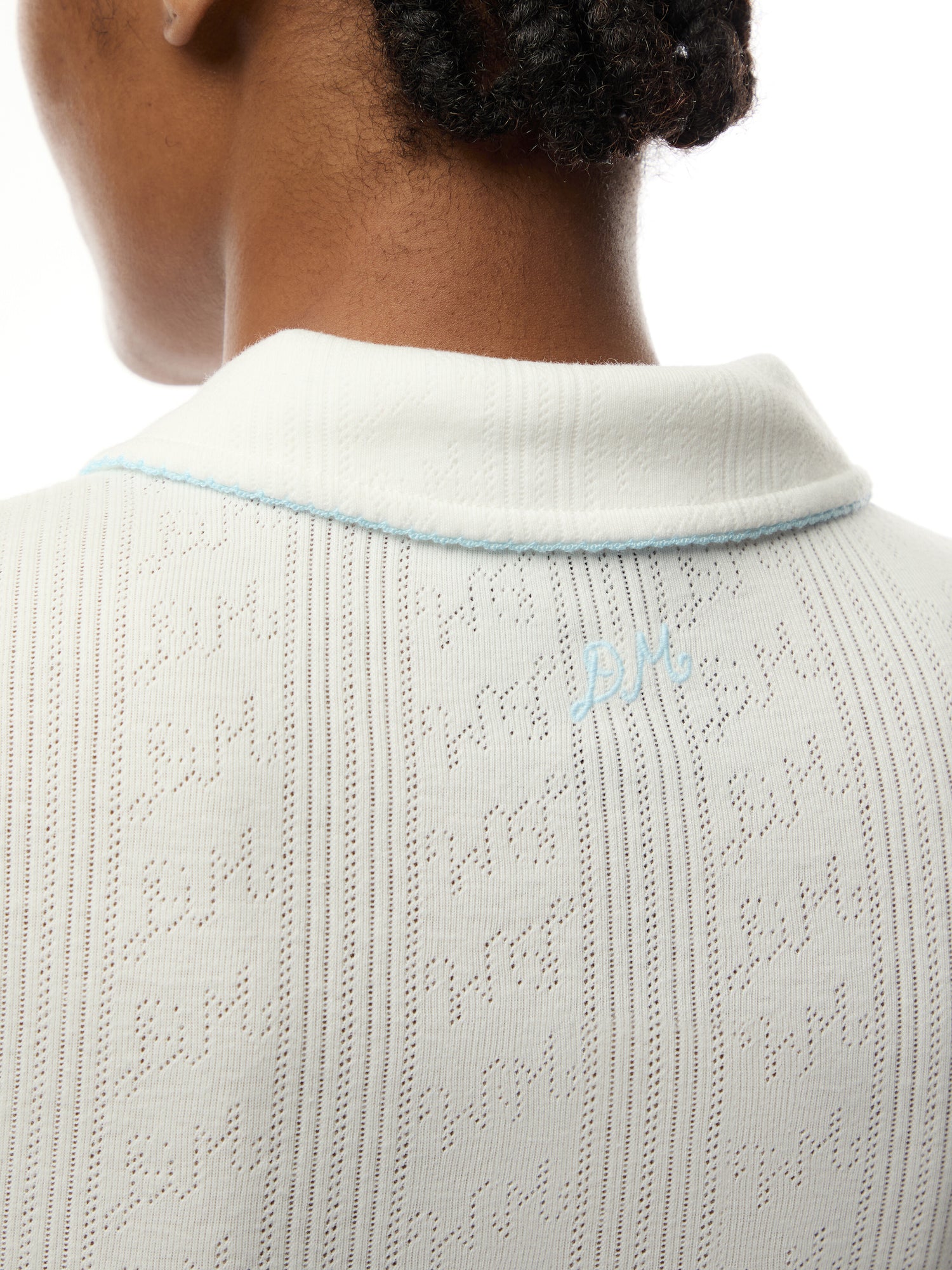 Devon Pointelle Polo Tee