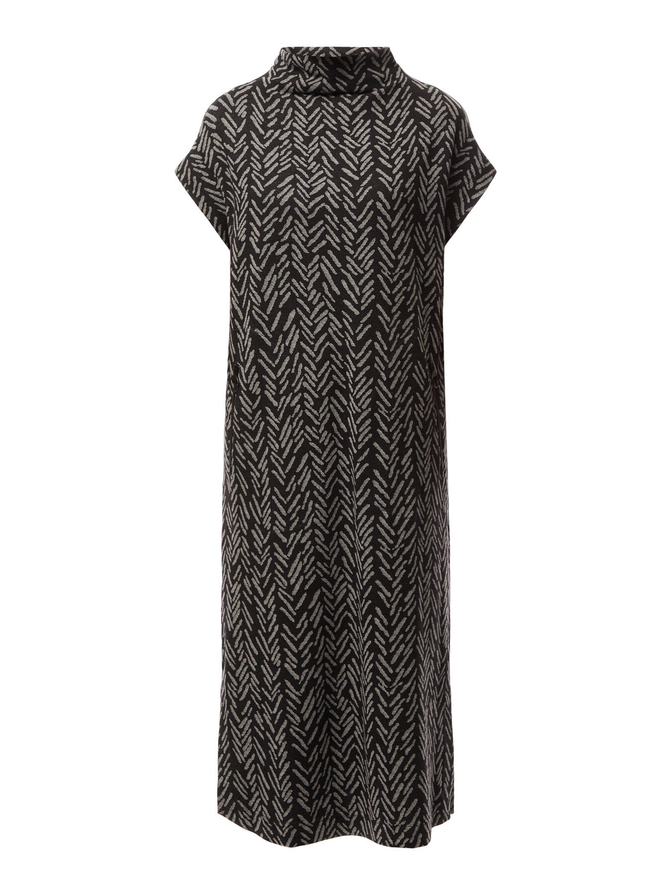 Herringbone Jersey Jacquard Dress
