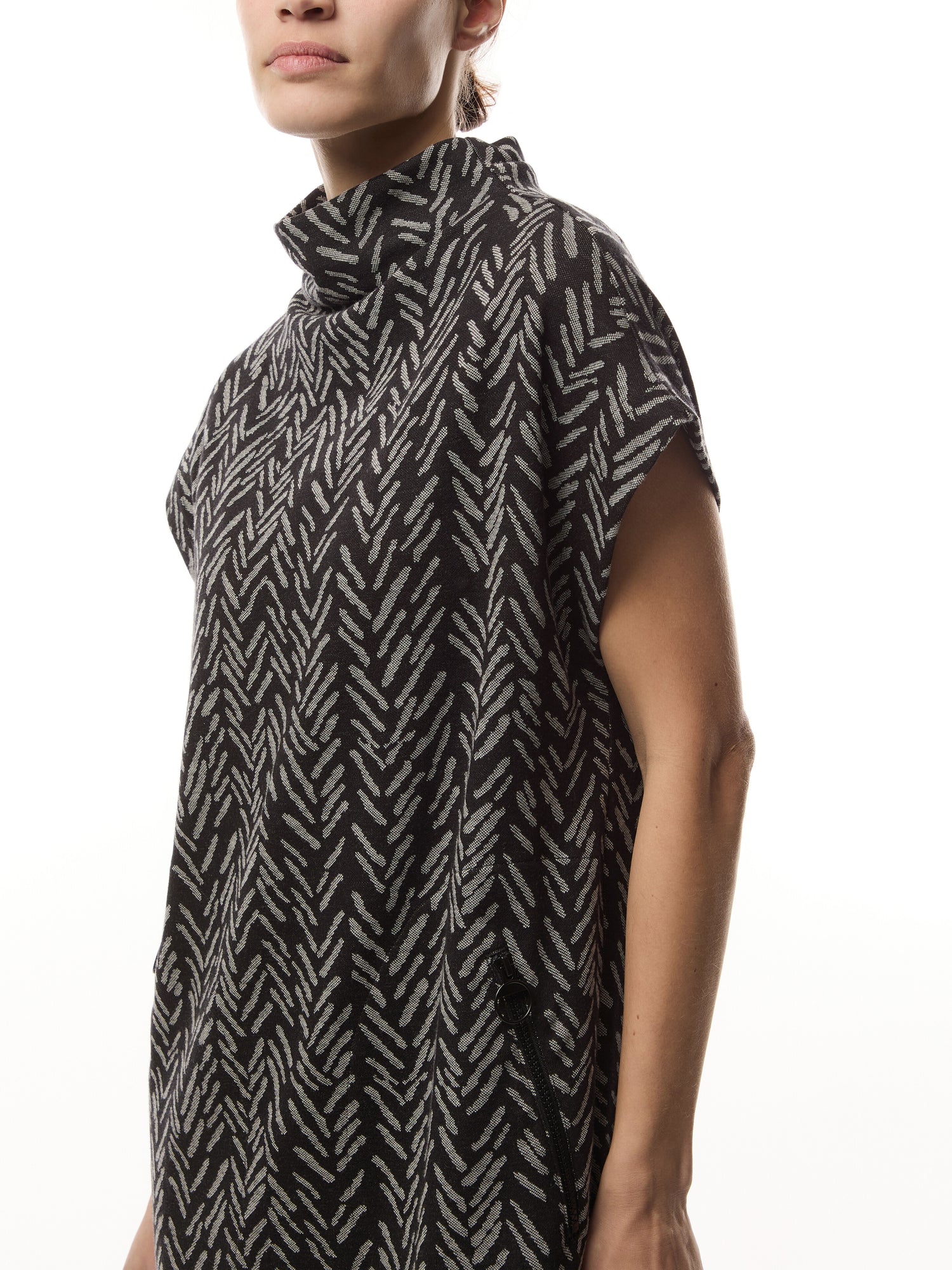 Herringbone Jersey Jacquard Dress