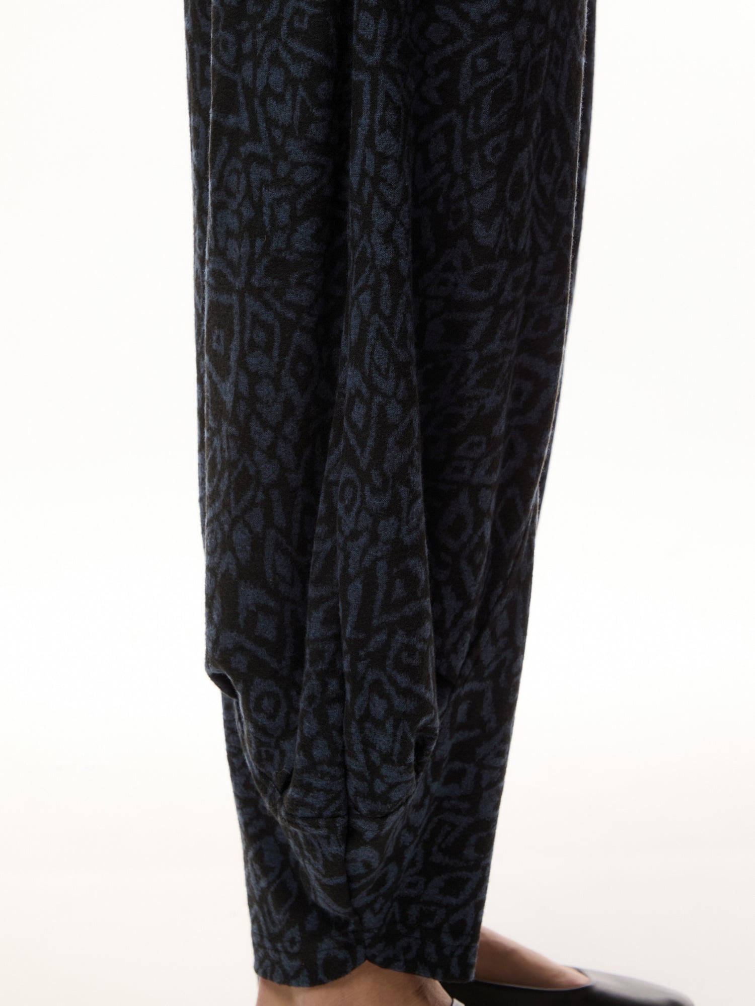 Textured Allover Ikat Jersey Bubble Trouser