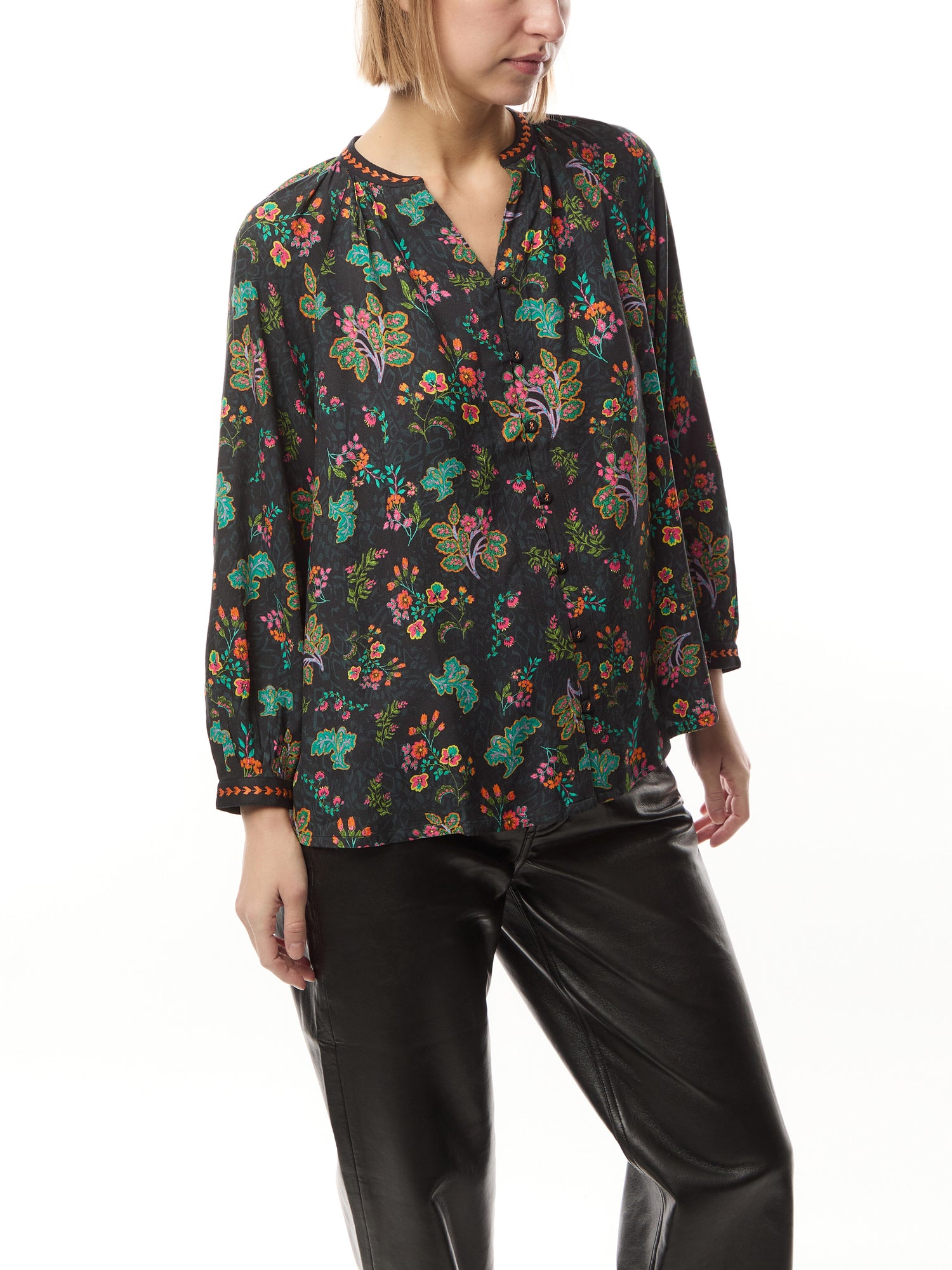 Hand Drawn Floral Shirt