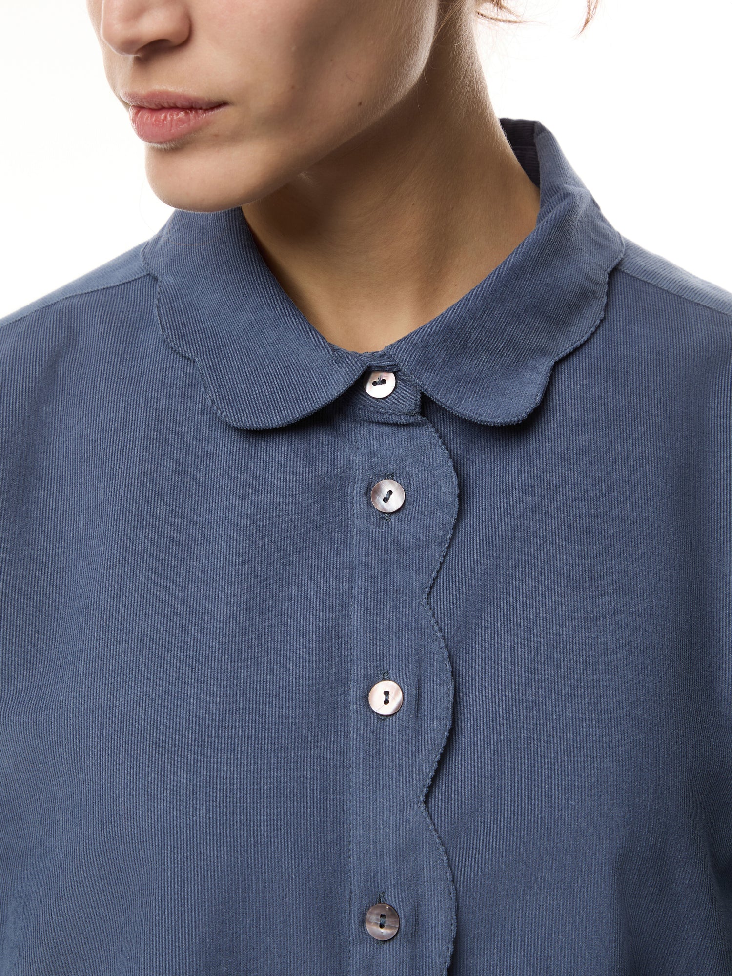 Pin Cord Scallop Shirt
