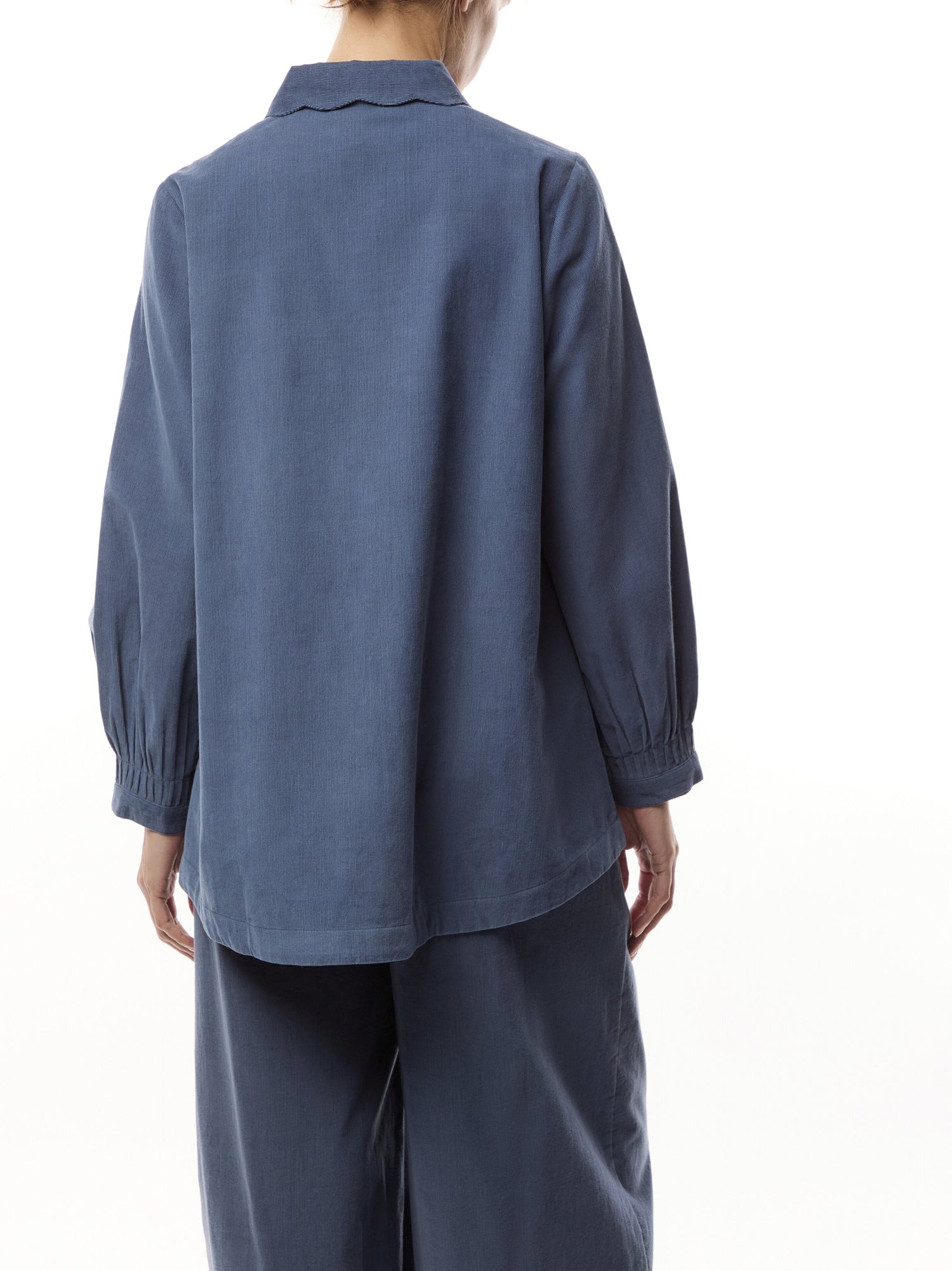 Pin Cord Scallop Shirt