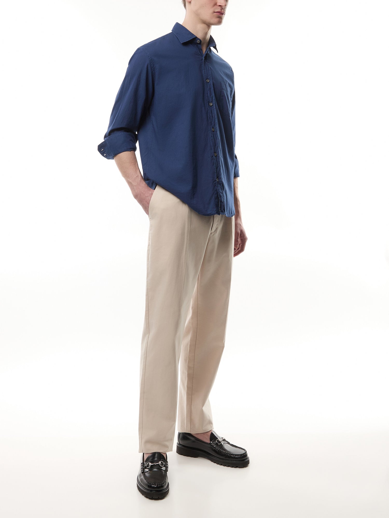 Summer Voile Paul Pat Men Woven Shirt