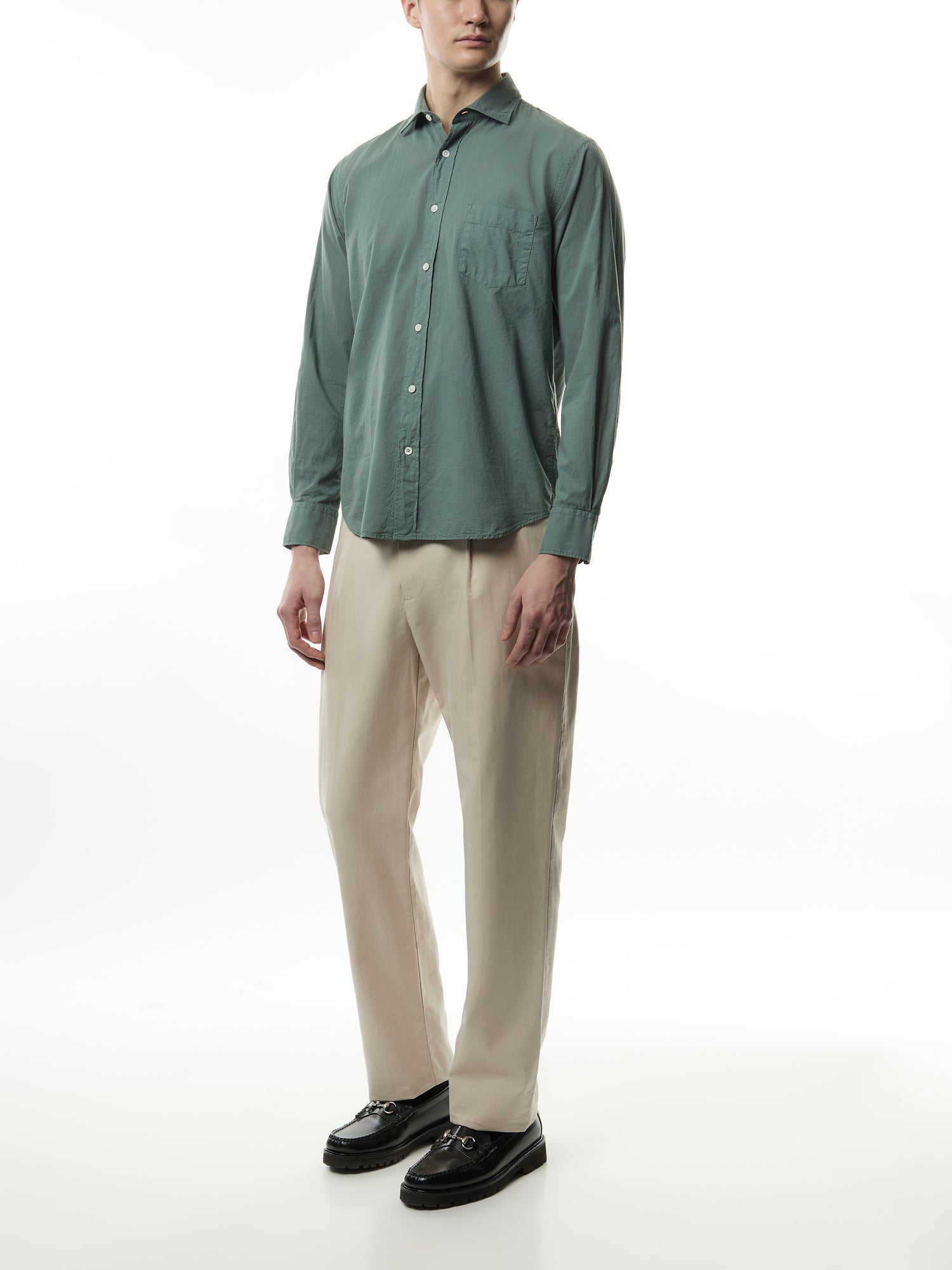 Summer Voile Paul Pat Men Woven Shirt