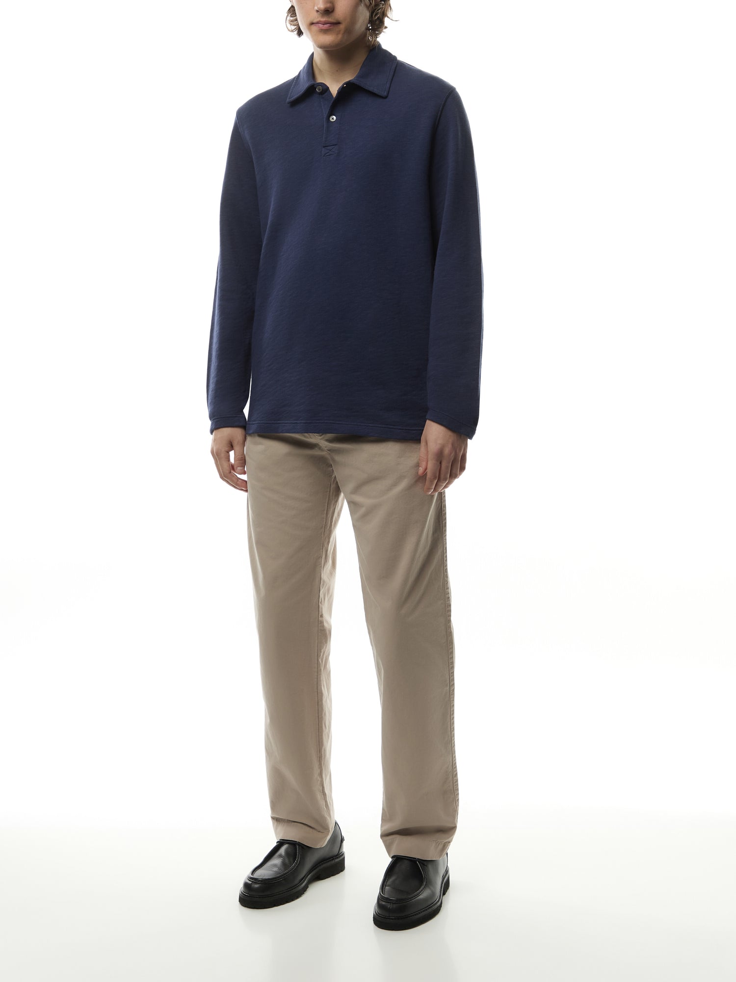 French Terry Light Polo Knitted Shirt