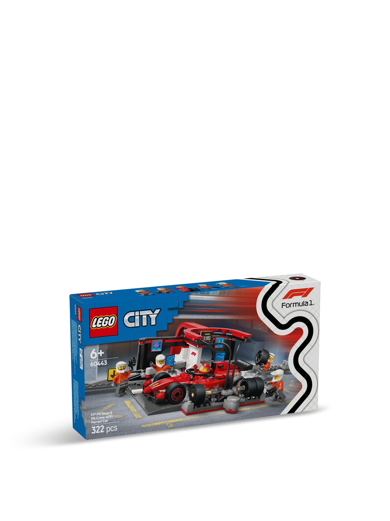 City F1 Pit Stop Pit Crew with Ferrari Car 60443