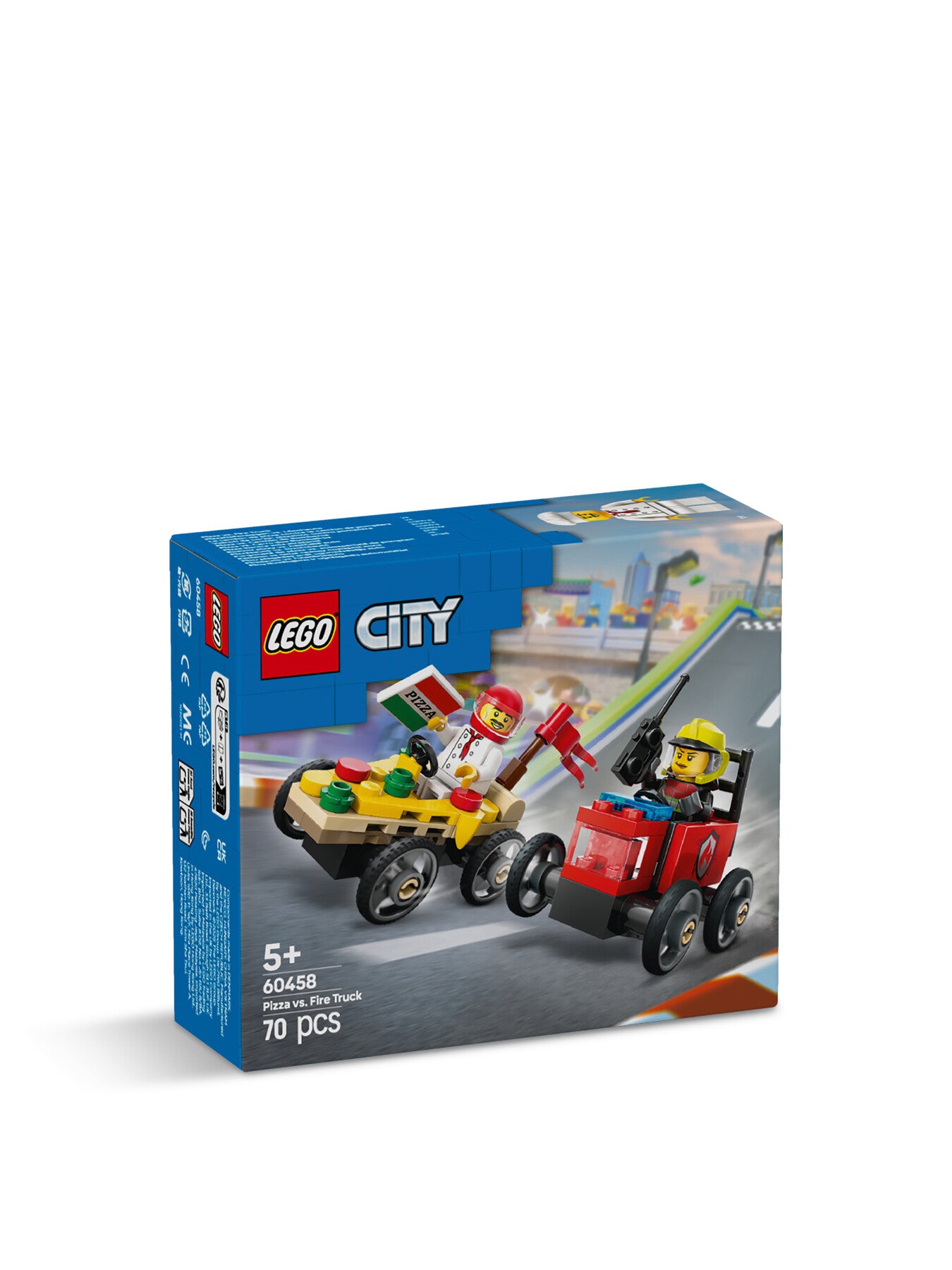 Pizza vs Fire Truck Race Car Pack 60458