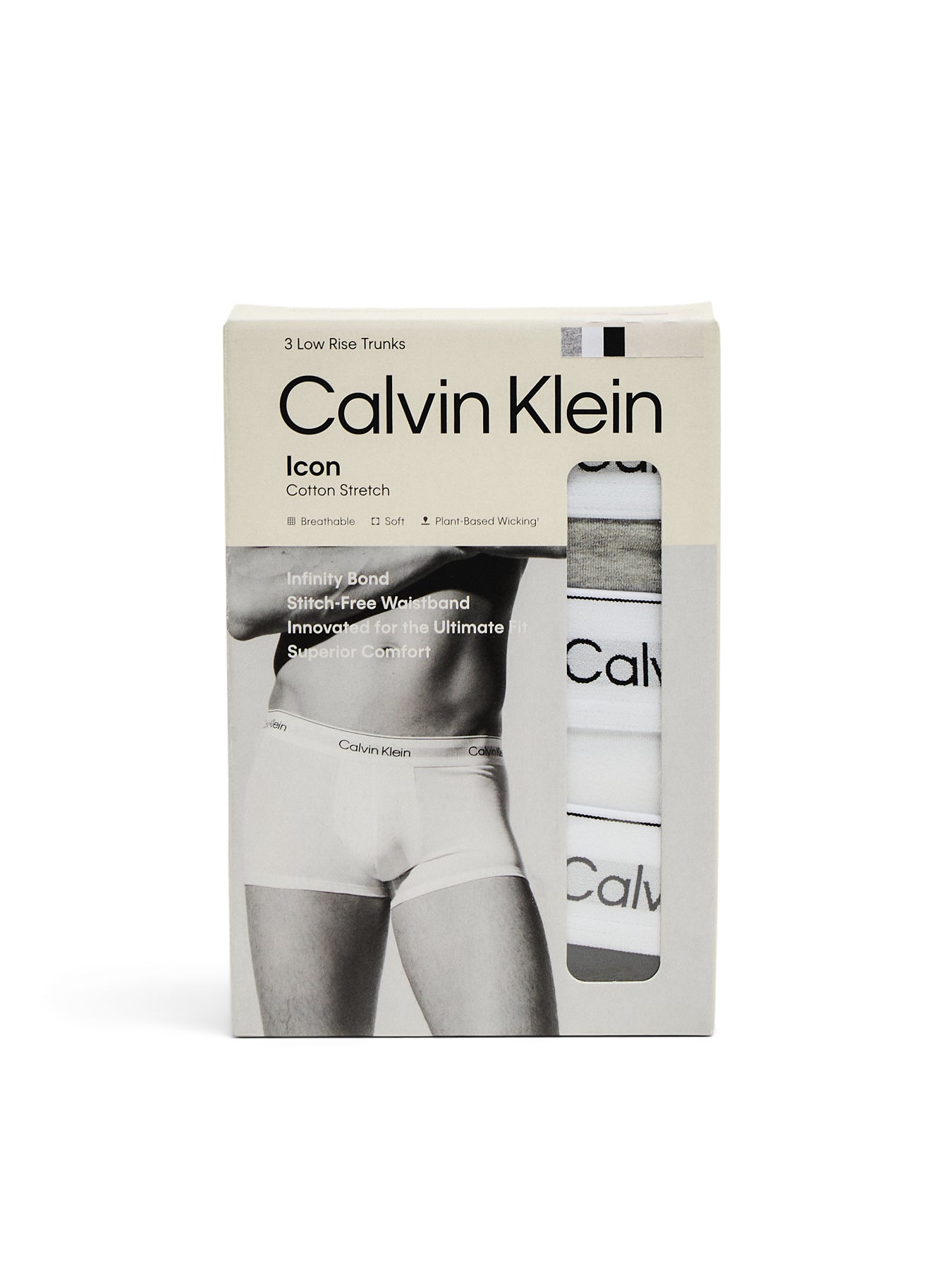 3 Pack Icon Cotton Stretch