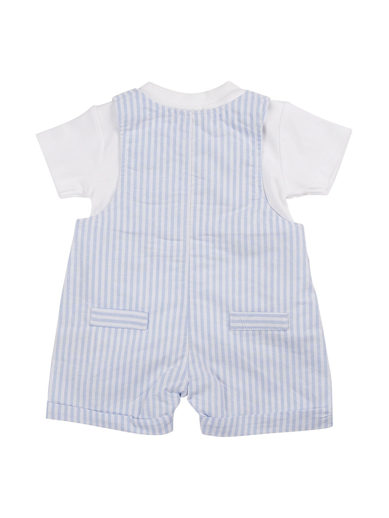 Blue Pinstripe T-Shirt & Short Dungaree