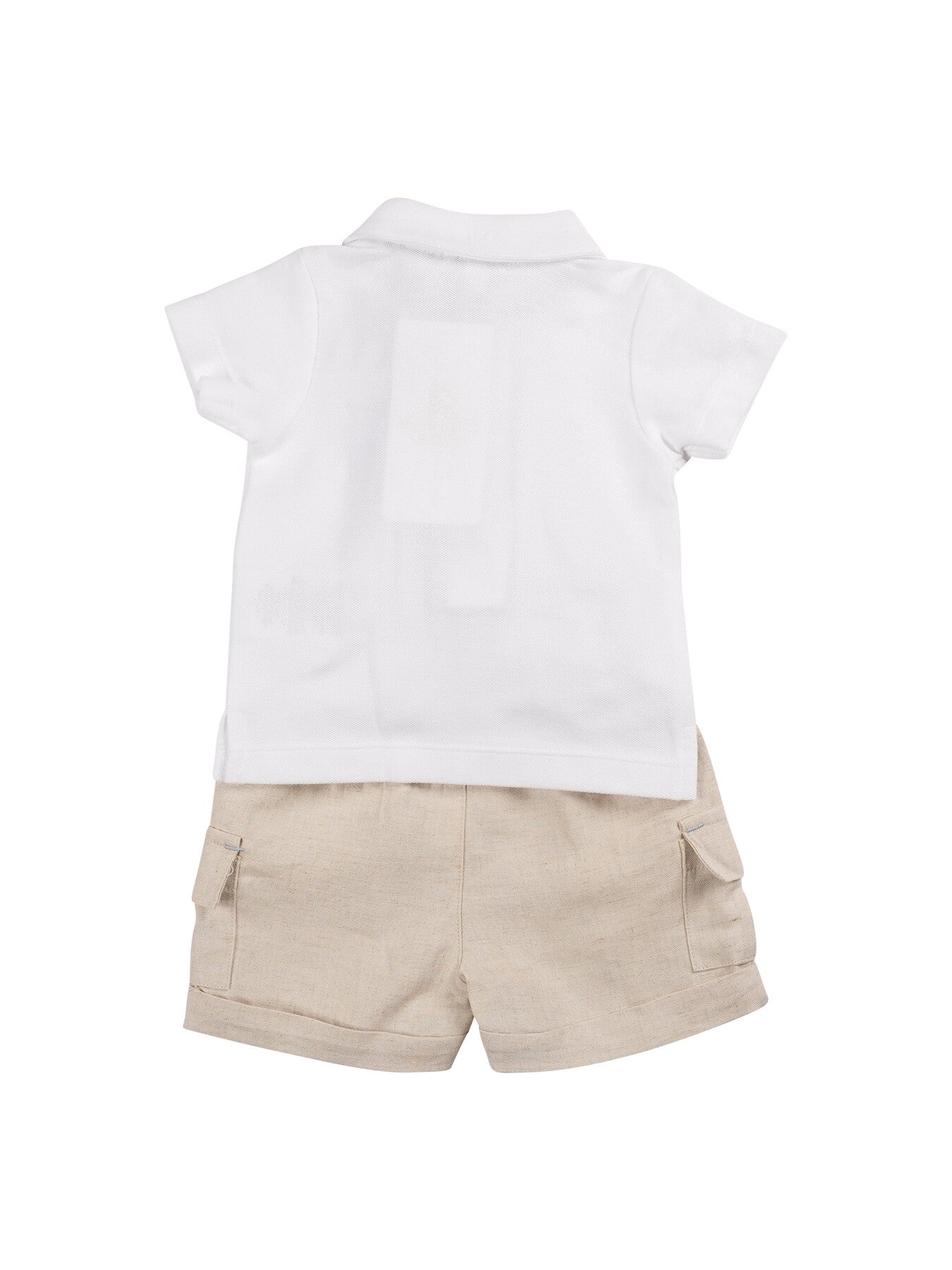 Sage Linen Cargo Polo Top & Short Set