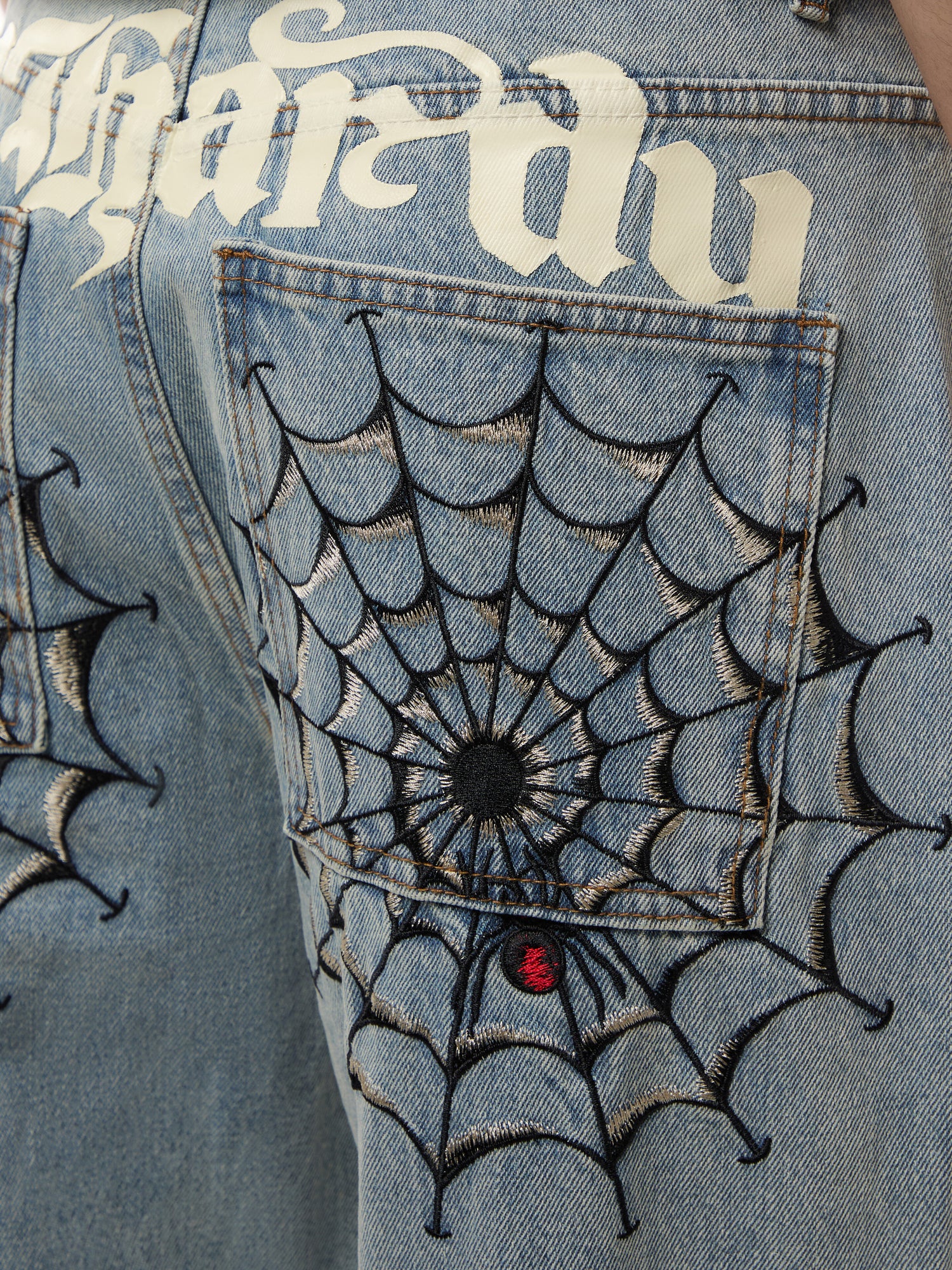 Black Widow Baggy Denim Trousers Jeans