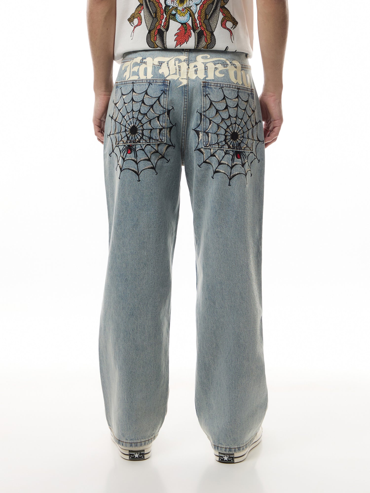Black Widow Baggy Denim Trousers Jeans