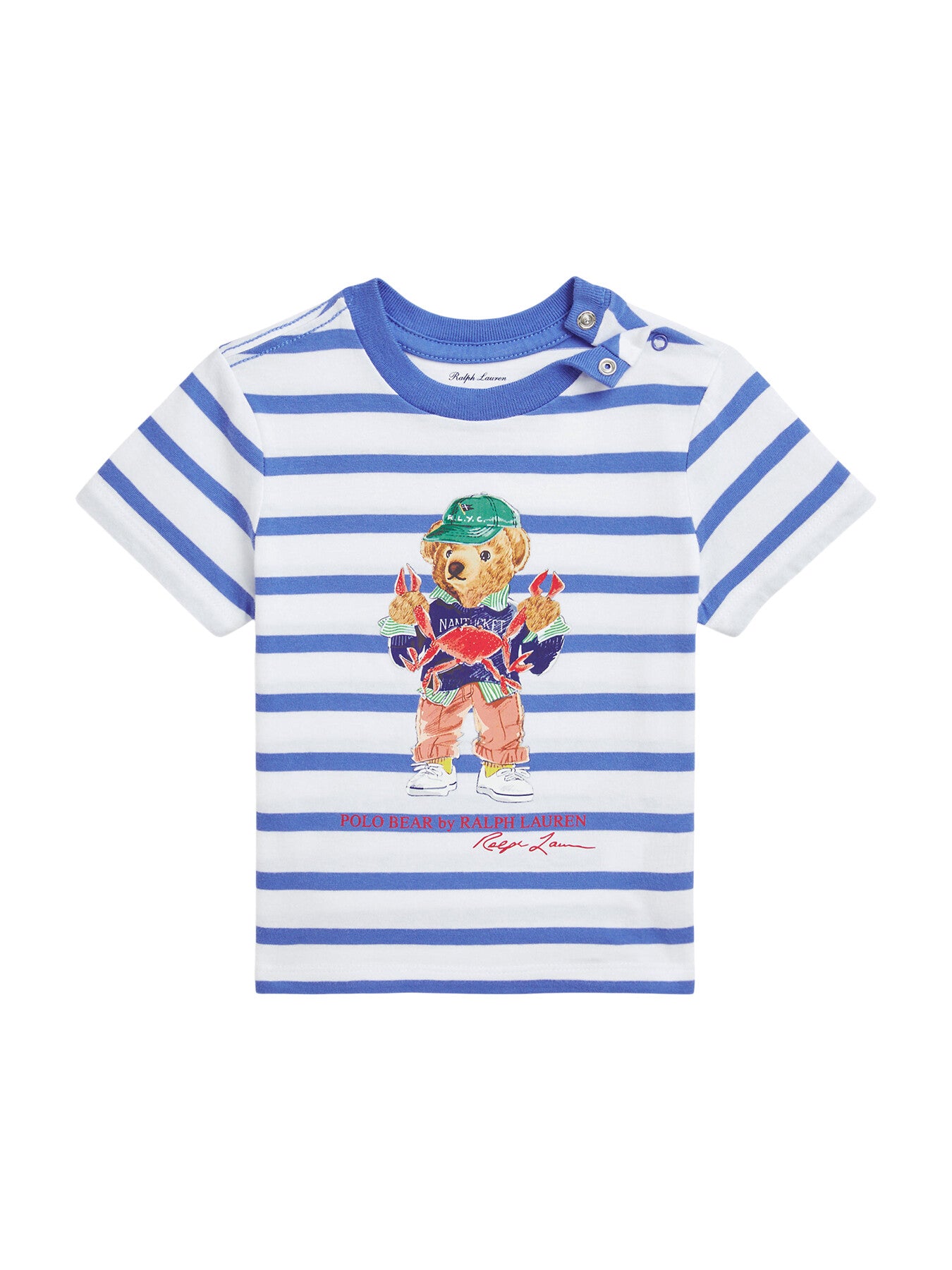 Polo Bear Striped Cotton Jersey T-Shirt