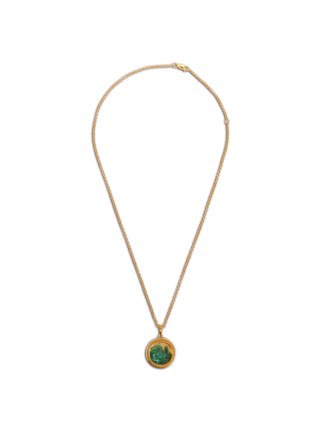 Medium Deco Sun Birthstone Amulet Necklace