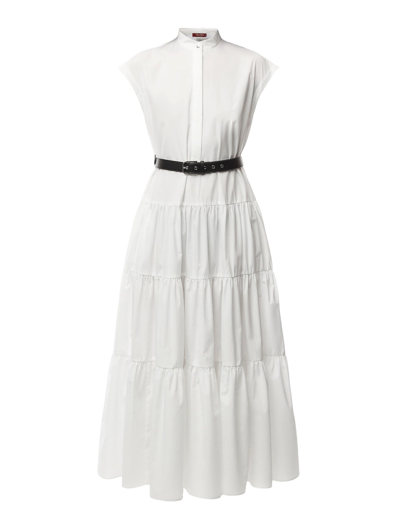 Bairo Poplin Sleeveless Maxi Dress White