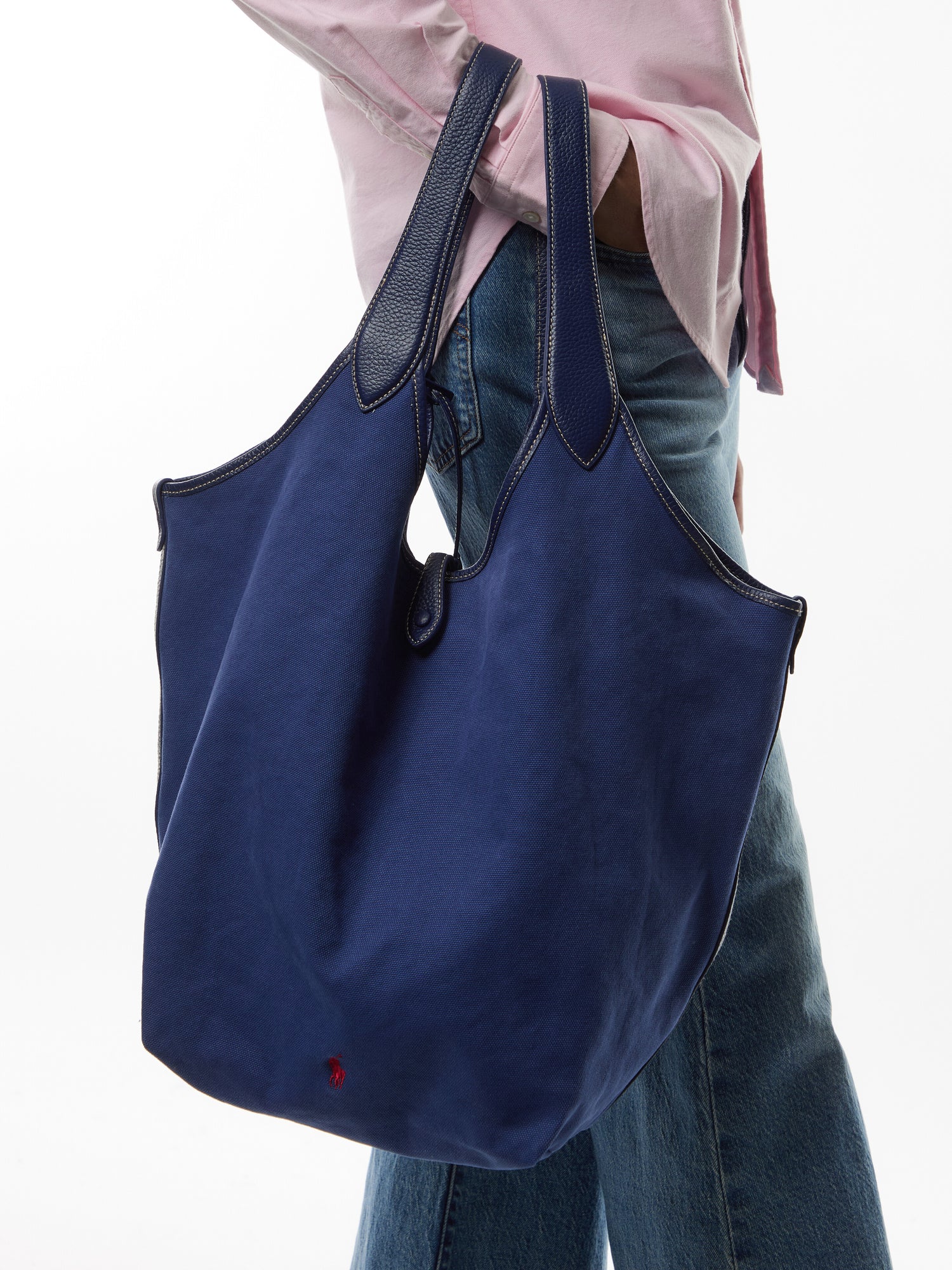 Washed Canvas Large Tote Bag