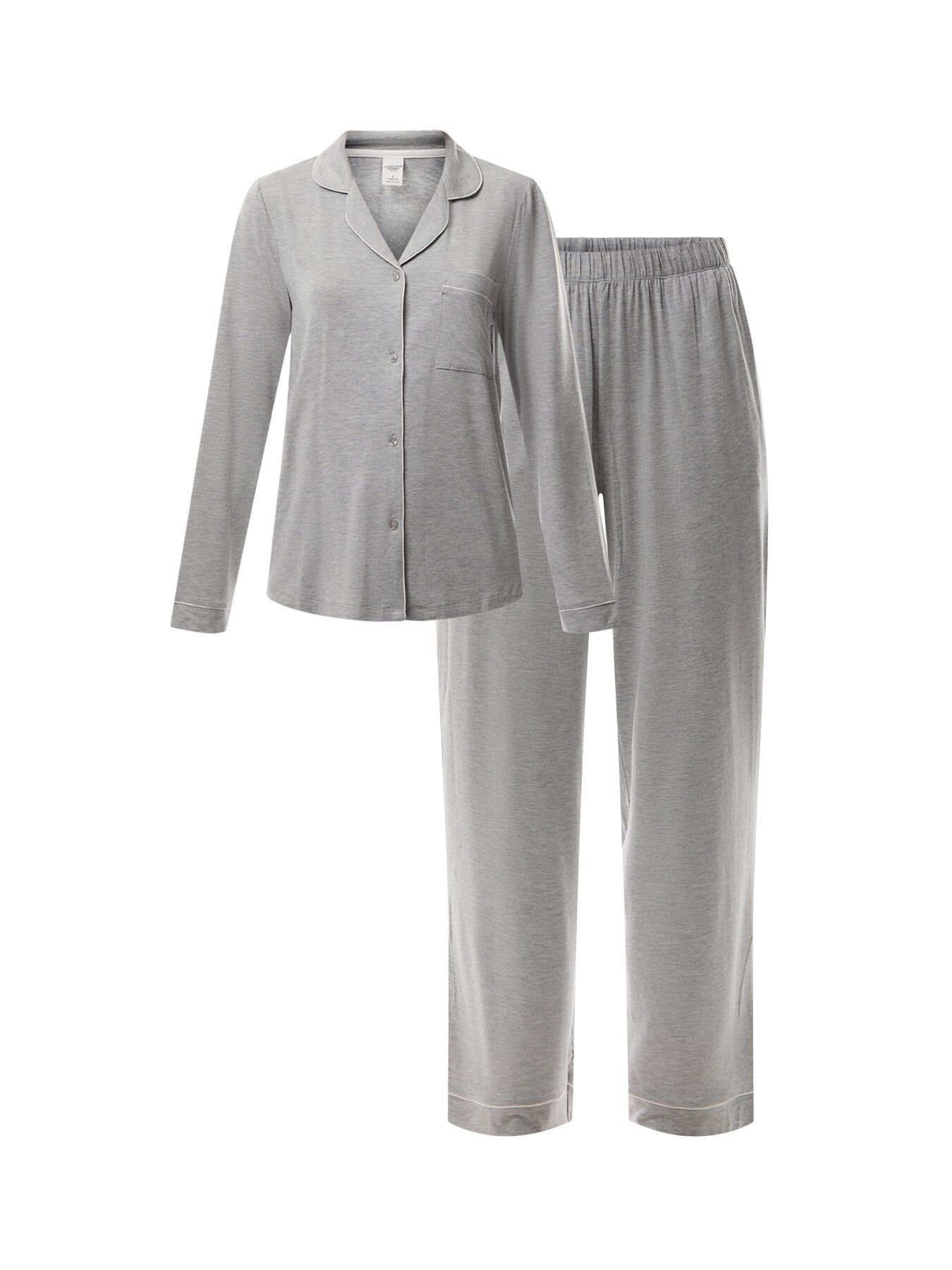 Modal Button Up Long Pyjama Set