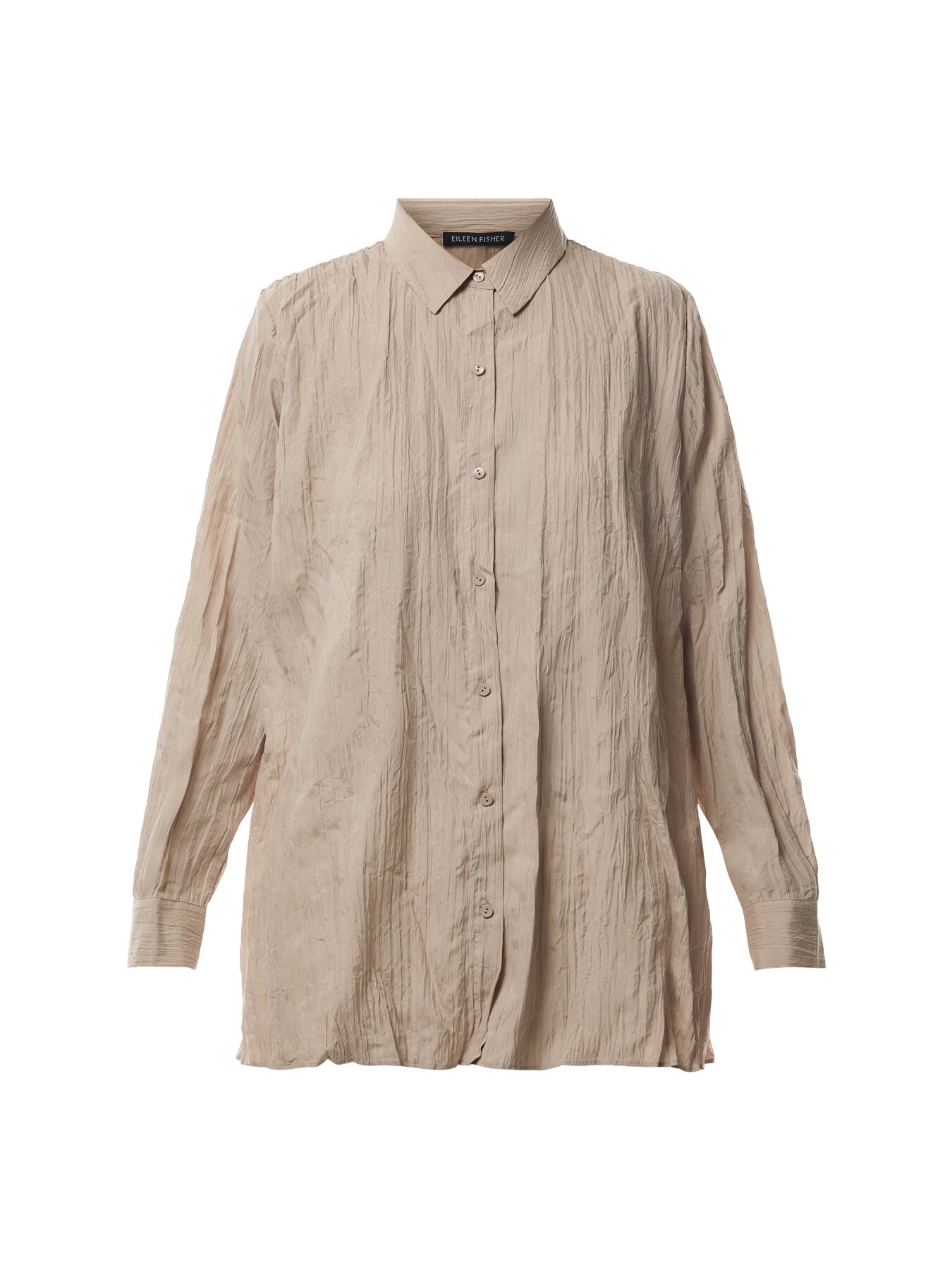 Classic Collar Long Pleated Shirt