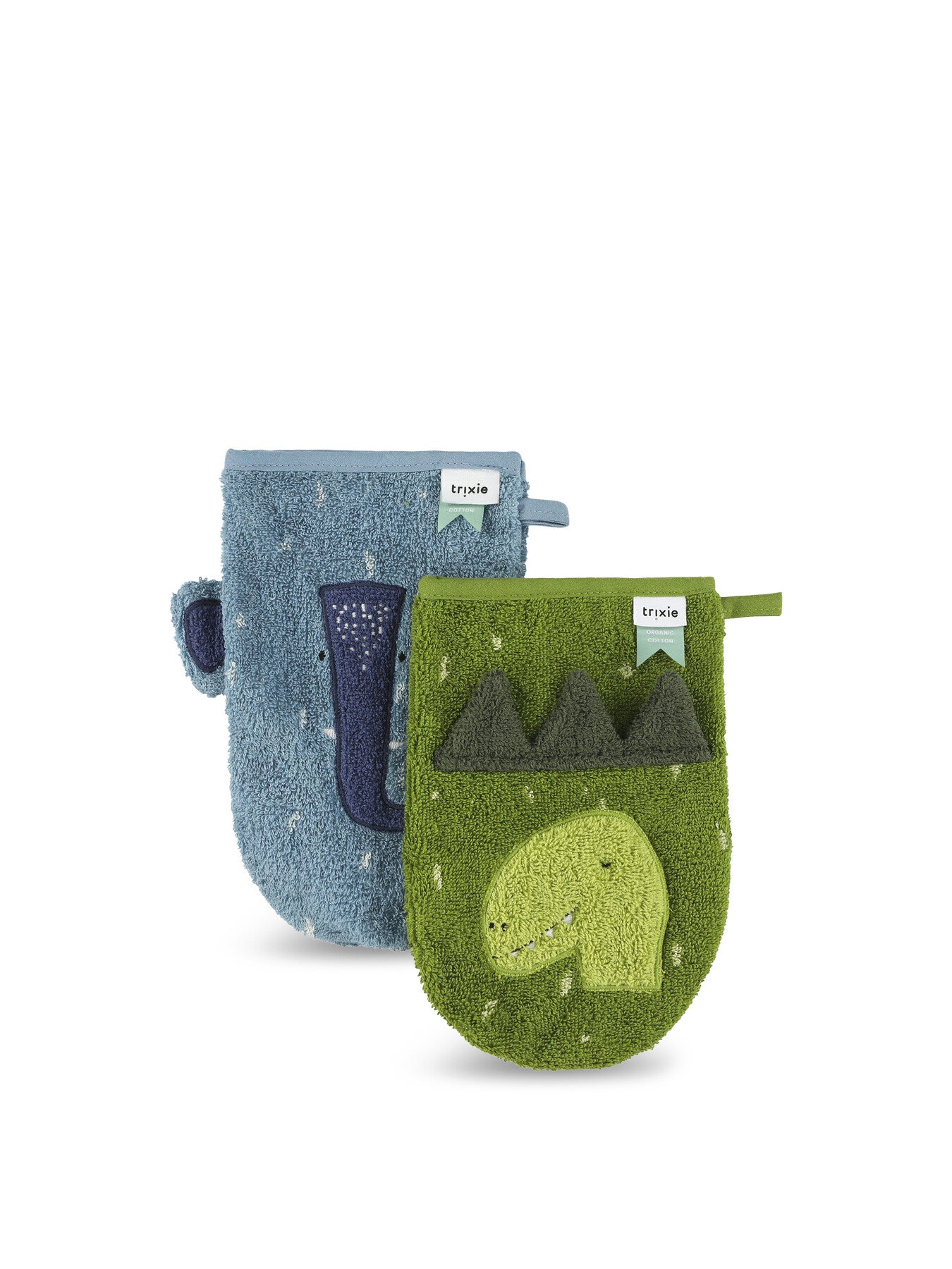 Washcloths 2 Pack Mr. Dino Mrs. Elephant