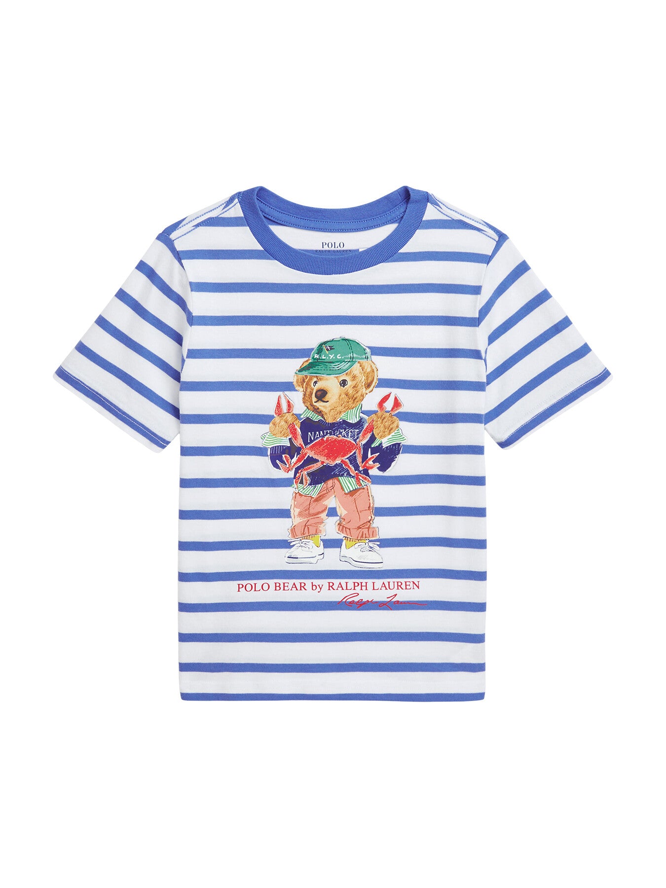 Polo Bear Striped Cotton Jersey T-Shirt