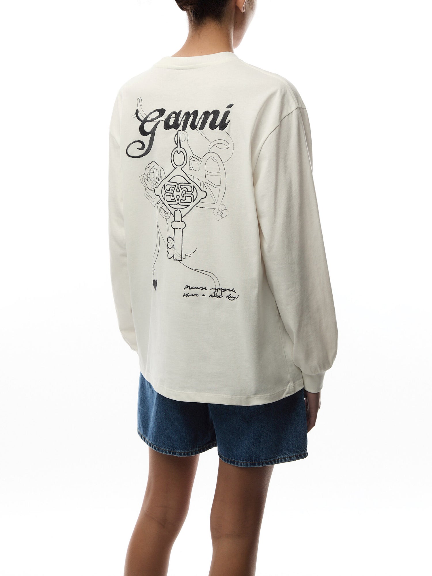 Re-Cut Heavy Jersey Charm Long Sleeve T-Shirt