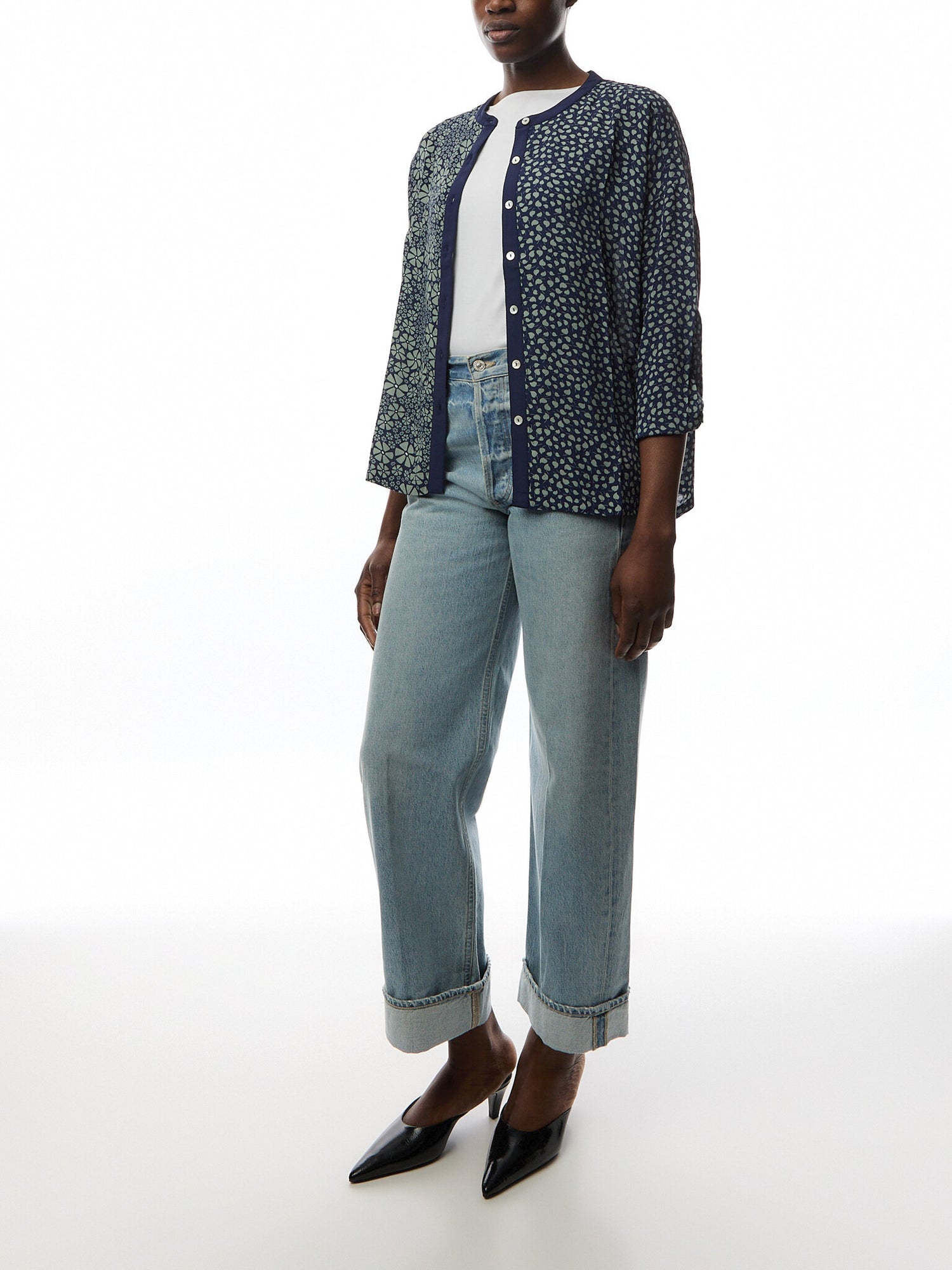 Ditsy Floral Mix Print Boxy Shirt