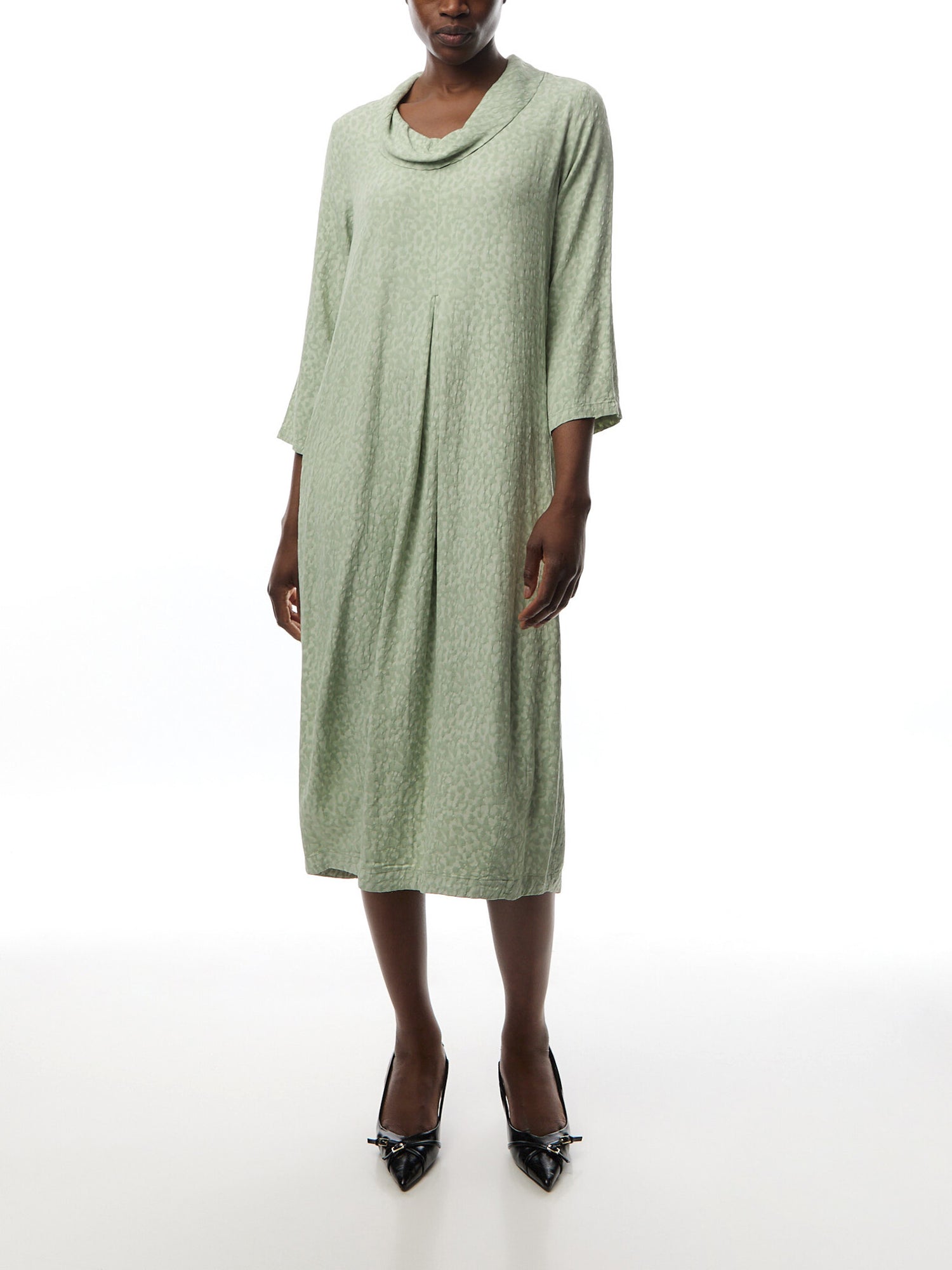 Abstract Textured Jacquard Dress
