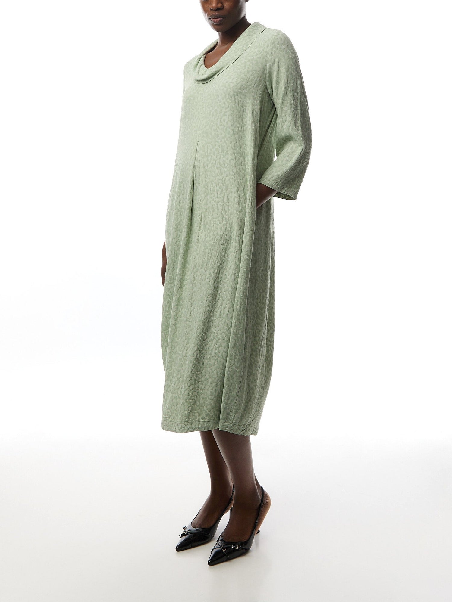 Abstract Textured Jacquard Dress