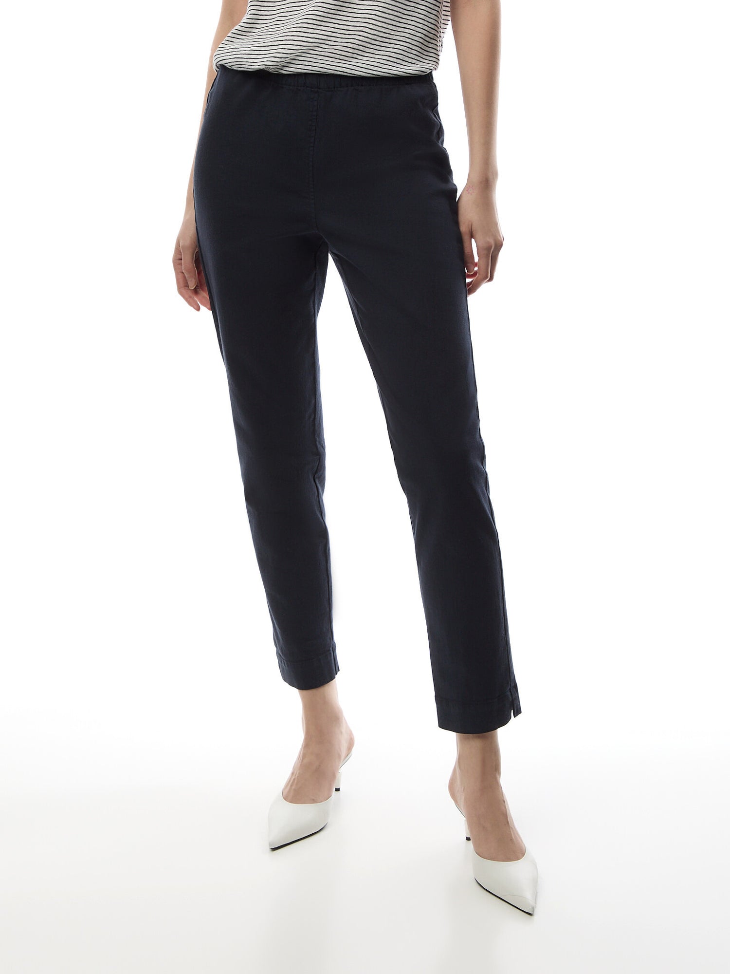 Stretch Cotton Slim Trousers
