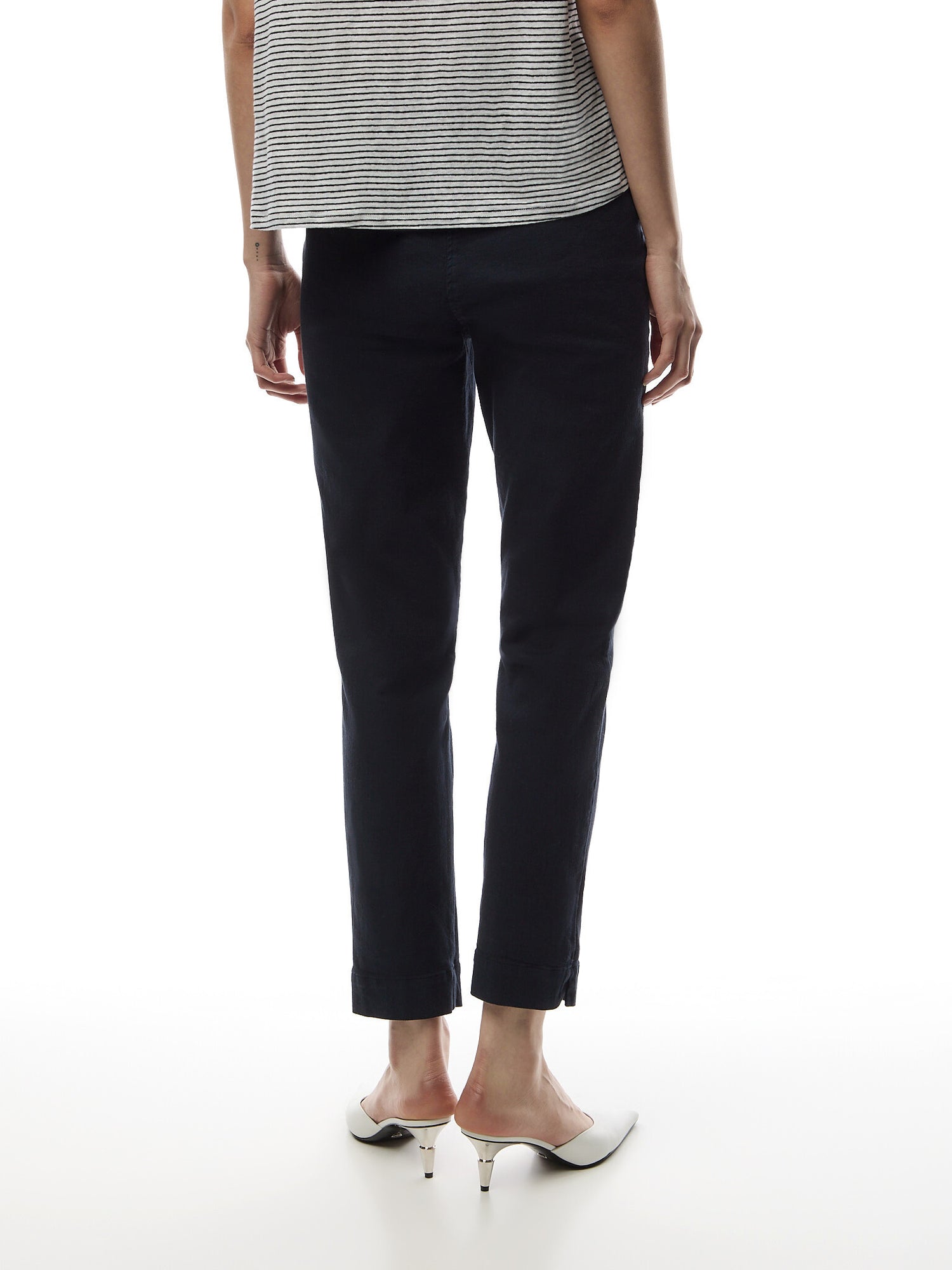 Stretch Cotton Slim Trousers