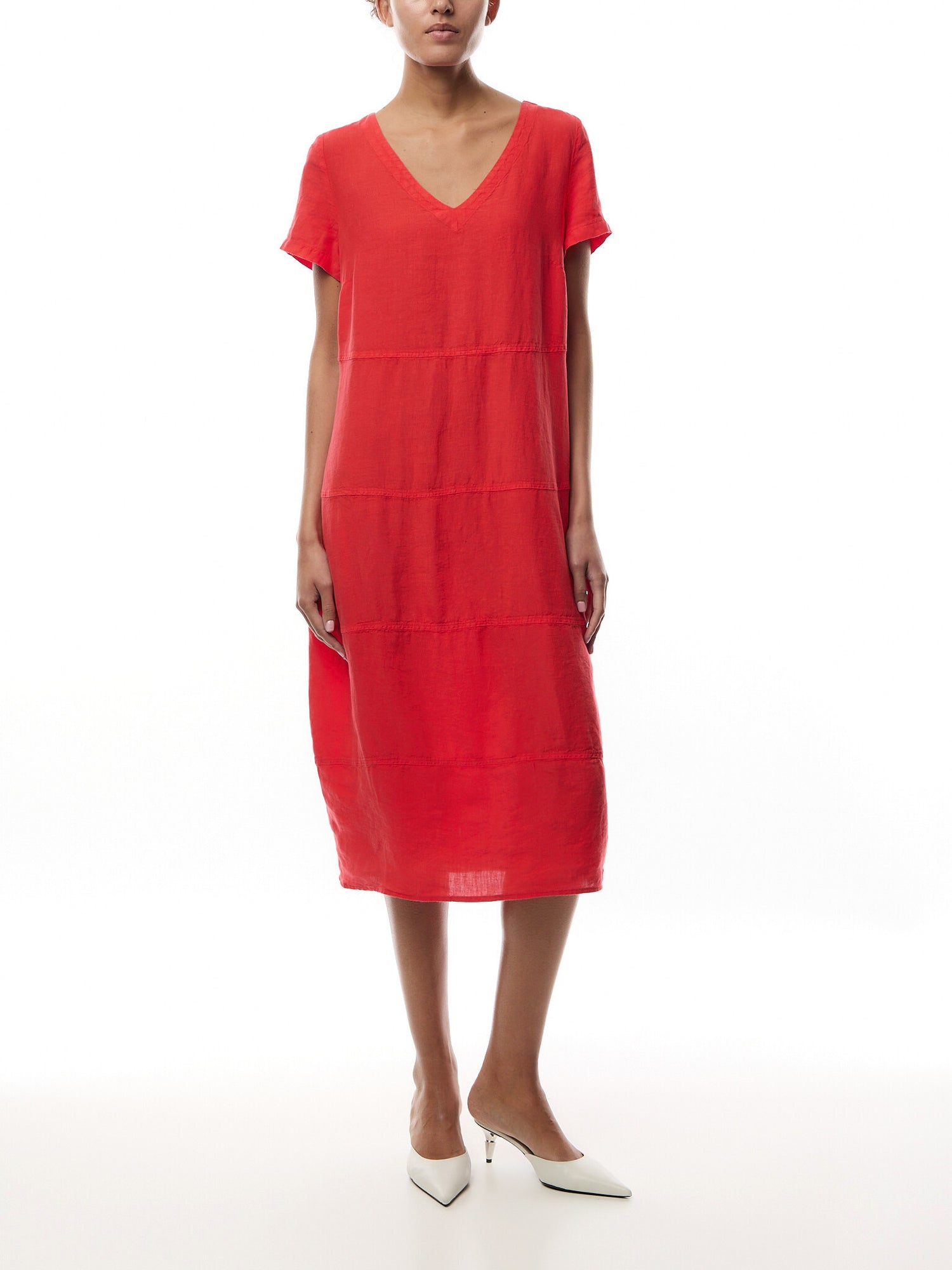 Organza Linen Panelled Bubble Dress