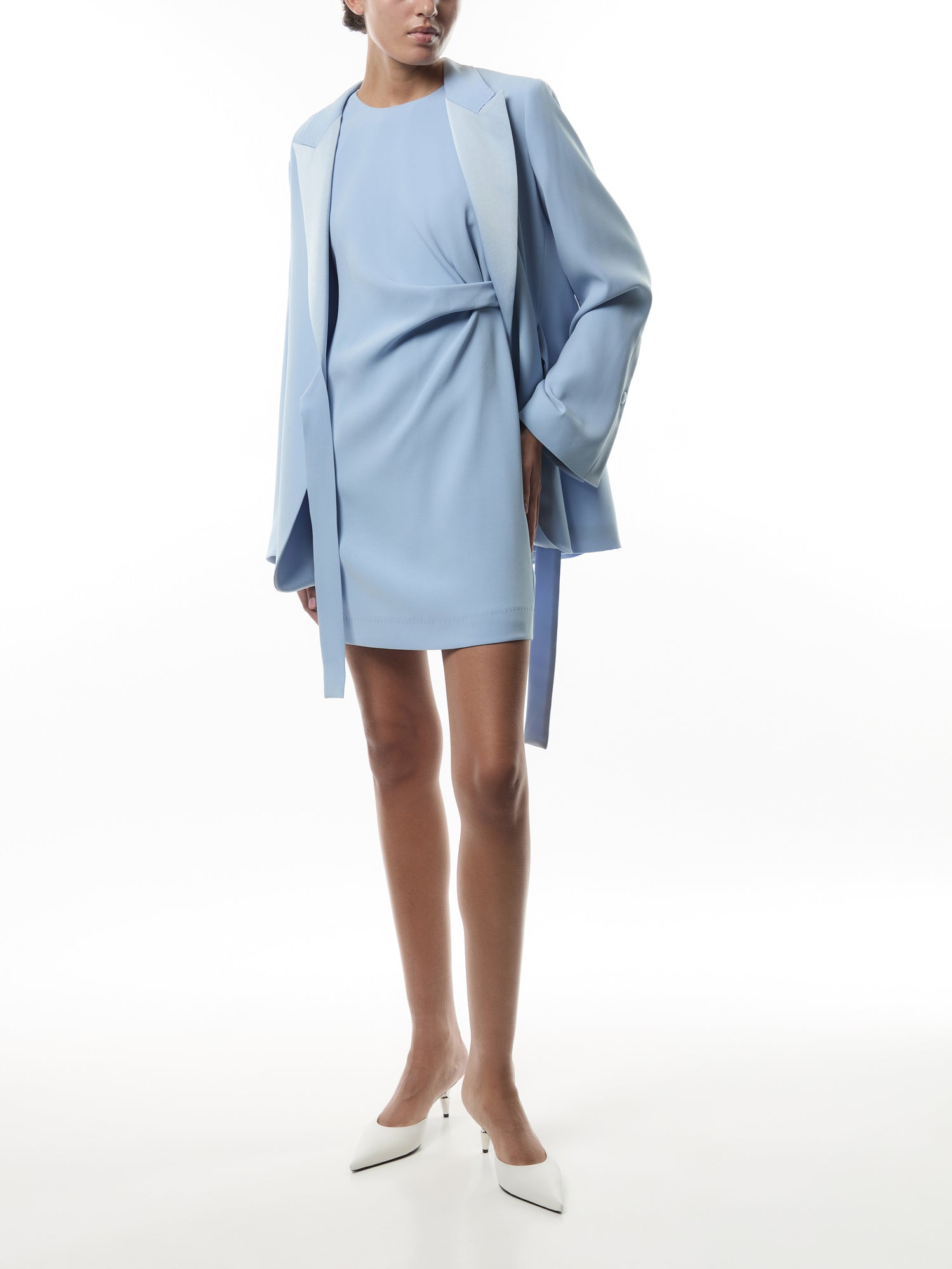 Rossino Sleeveless Knee Length Dress Light Blue