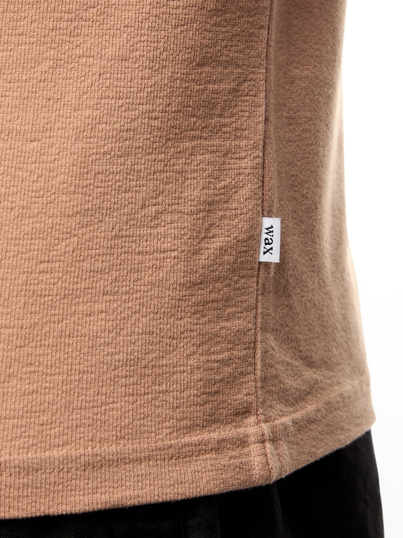 Dean Dusty Orange Textured Organic Cotton T-Shirt