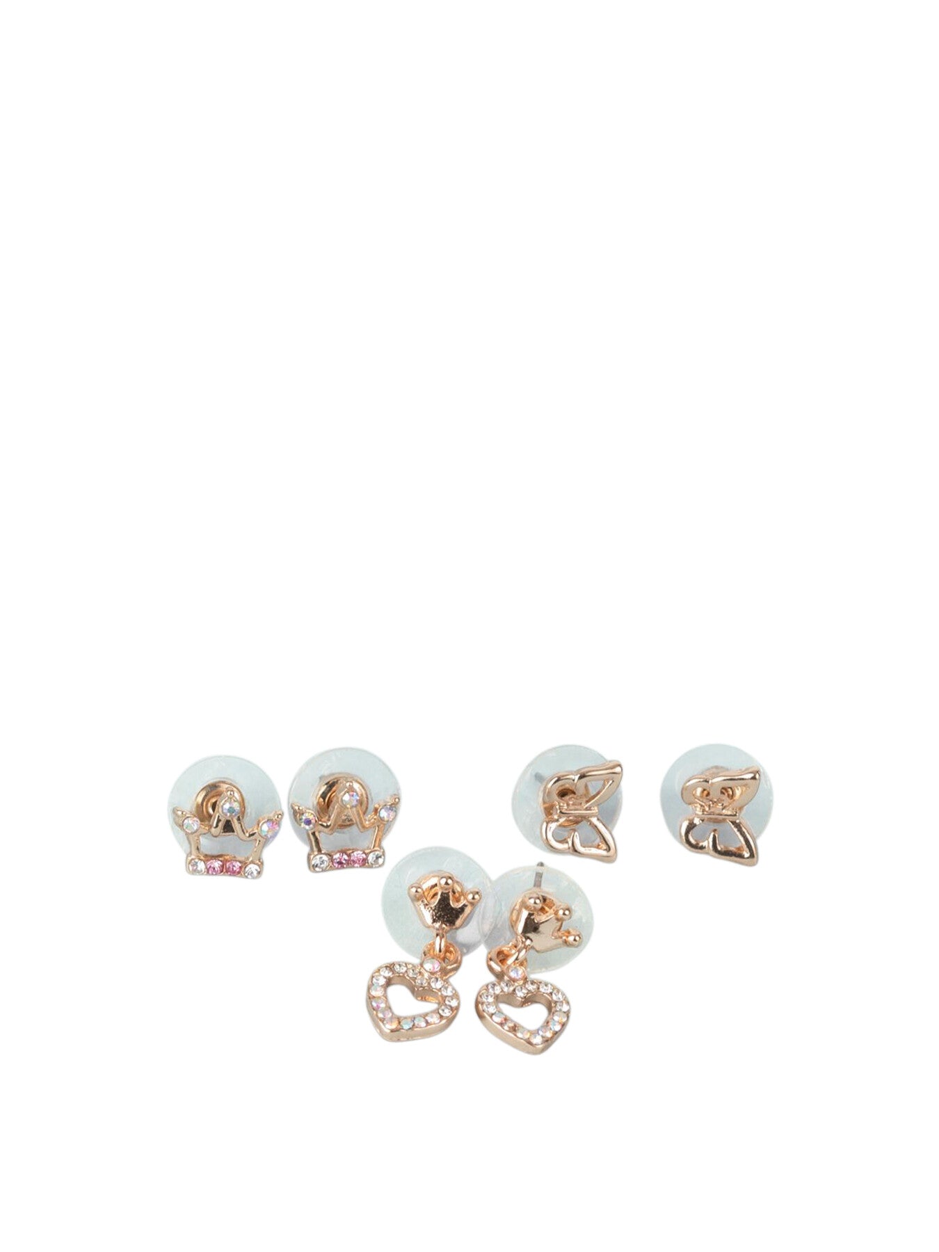 Boutique Royal Crown Studded Earrings 3 Pairs