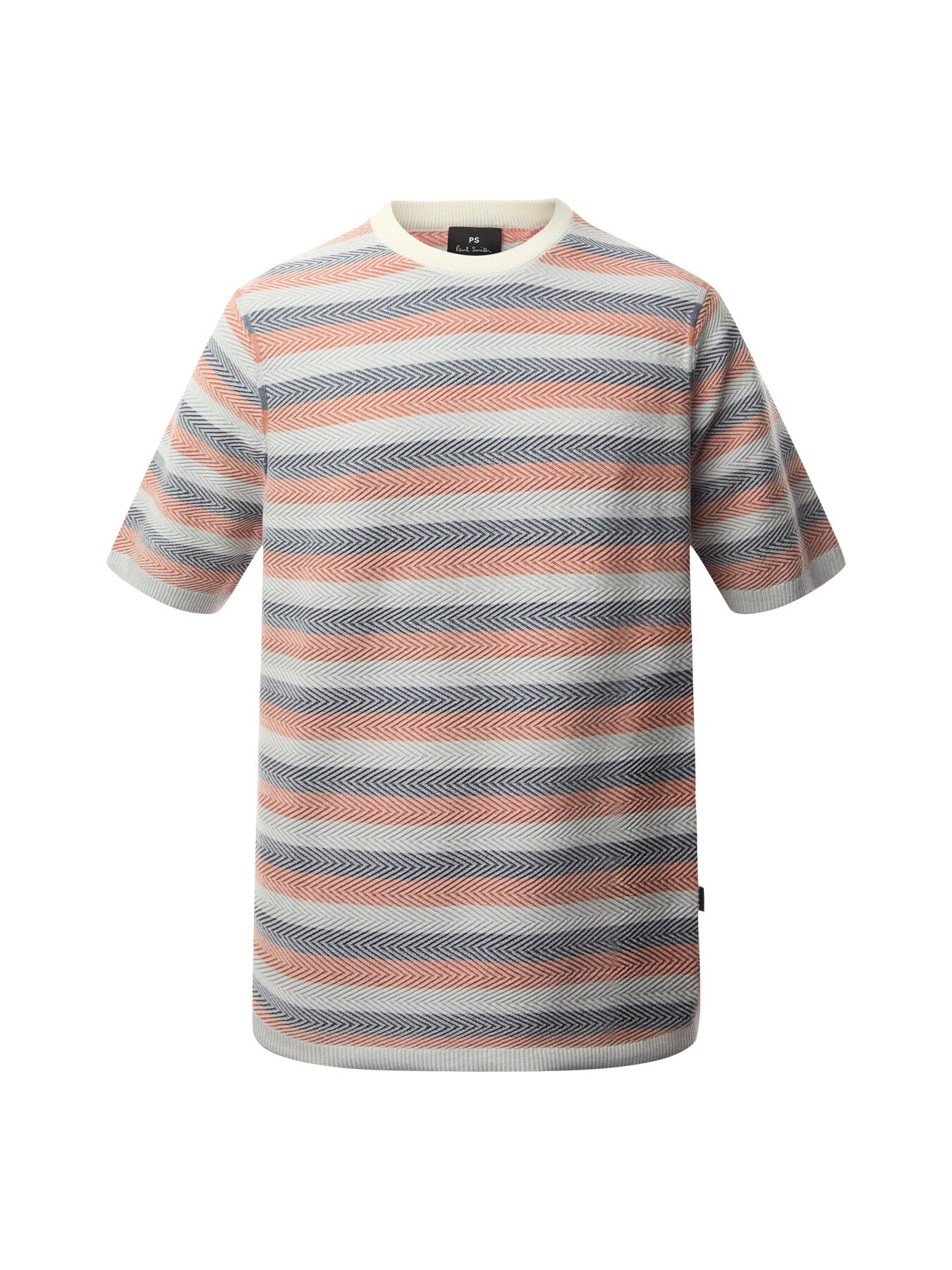 Zig Zag Texture Stripe T Shirt