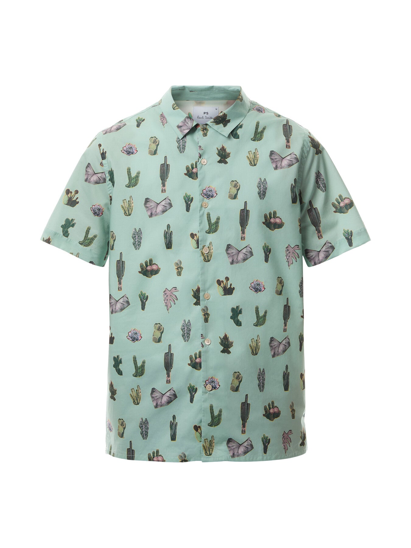 Pale Green Short-Sleeve 'Prickly Pear' Shirt
