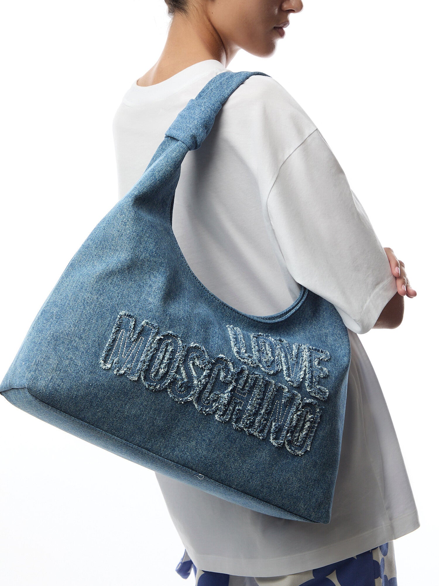 Denim Slouchy Shoulder Bag