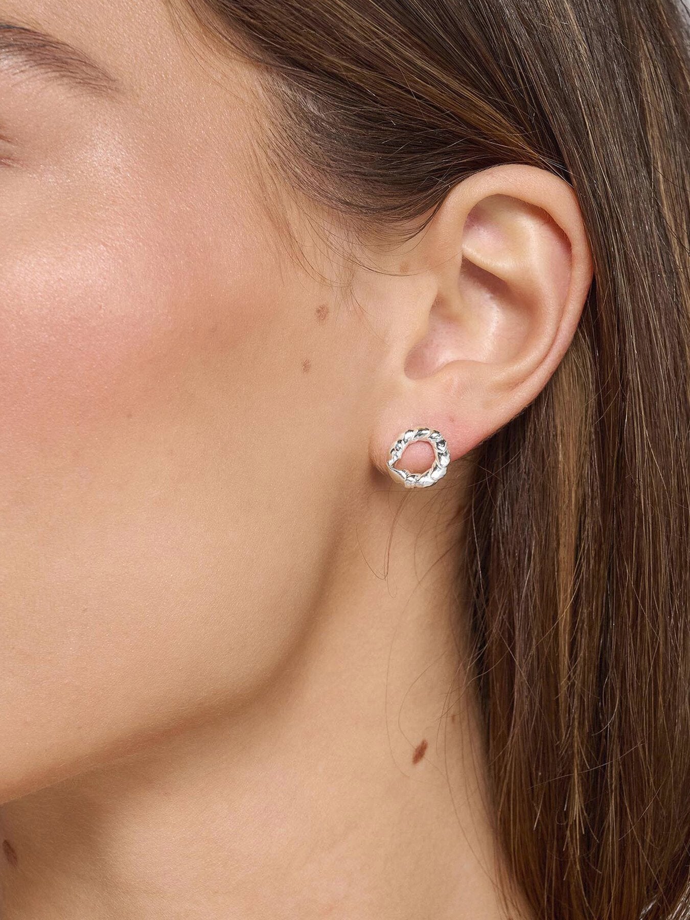 Ember Twist Open Stud Earrings