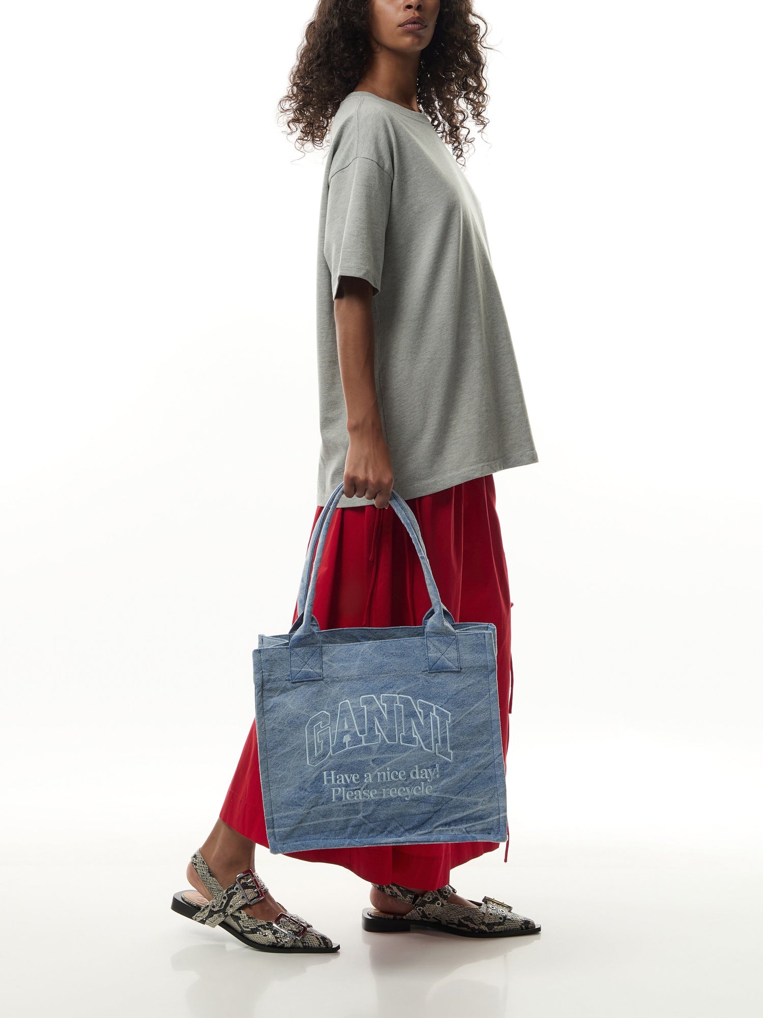 Large Easy Shopper Denim Tote Bag