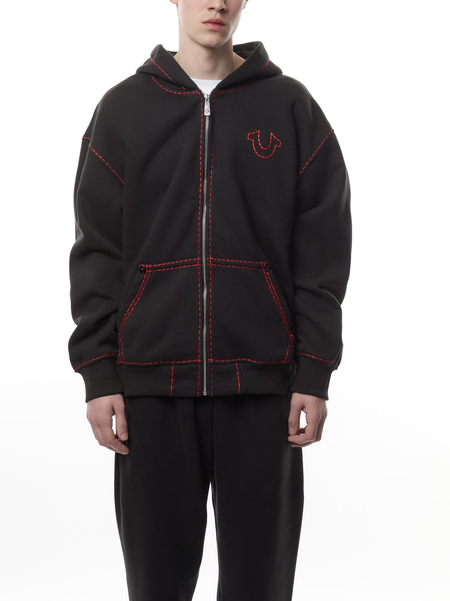 Fleece Super T Full Zip Up Buddha Embroidery