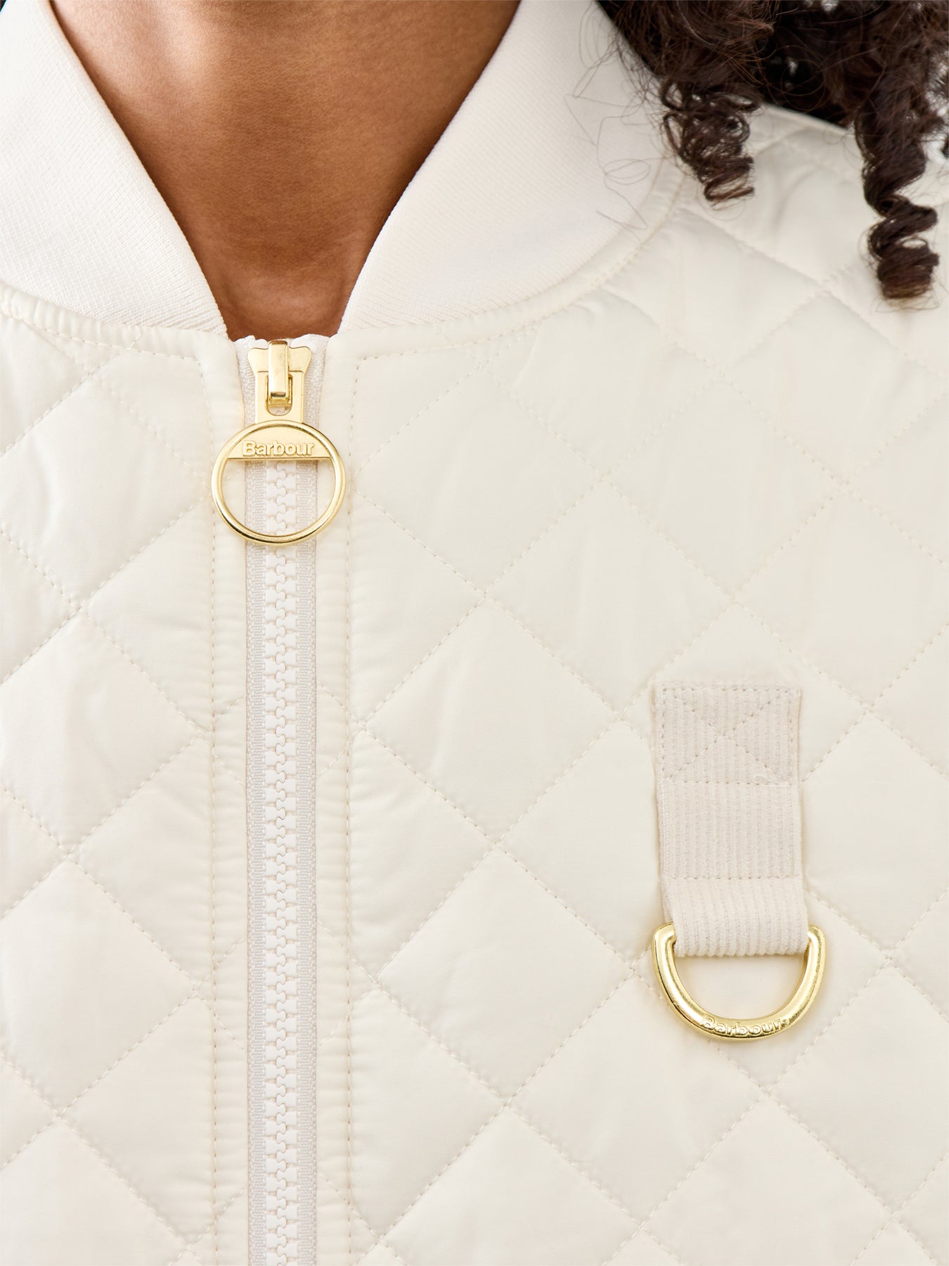 White Barbour Reyna Quilt Jacket