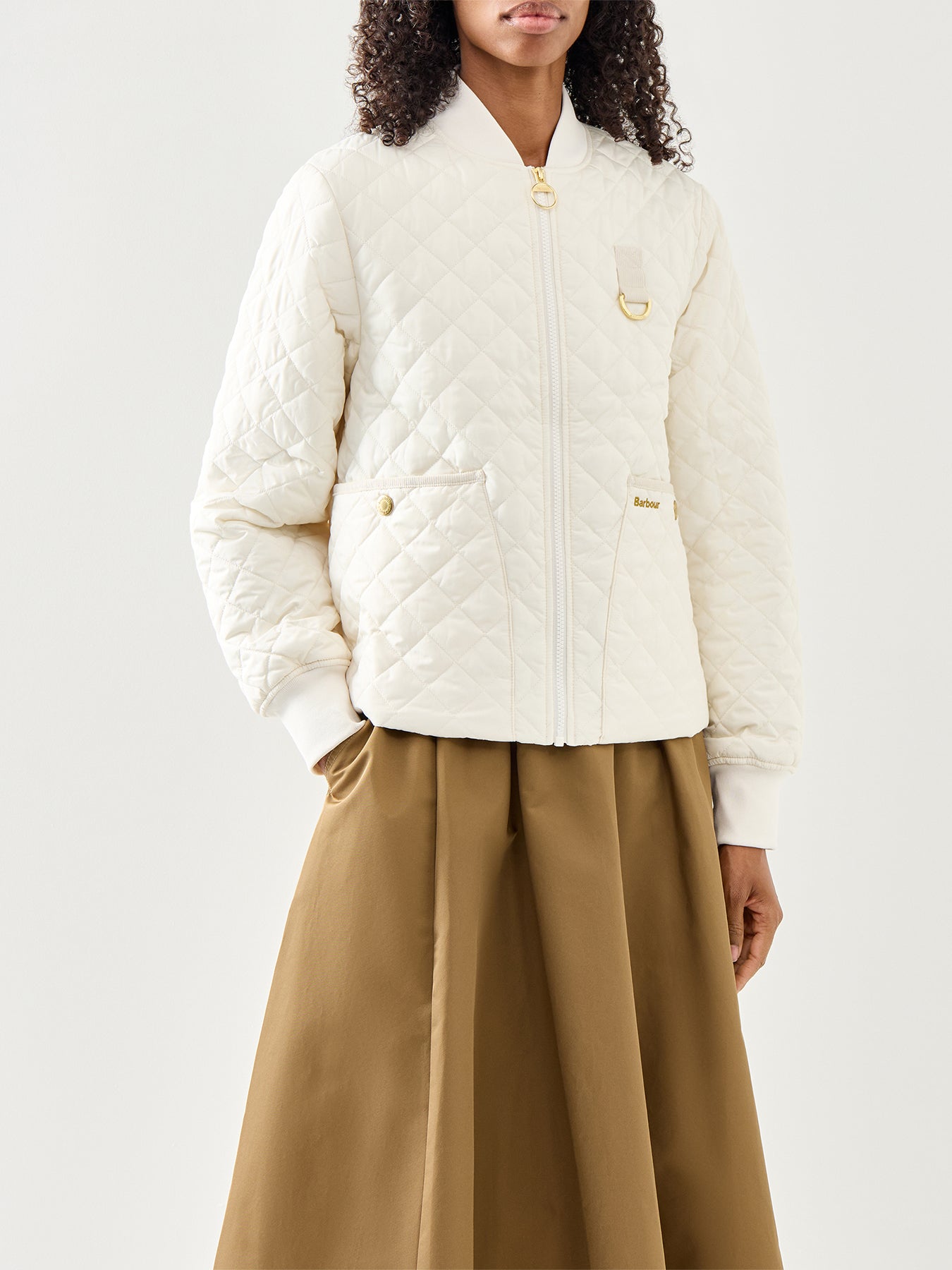 White Barbour Reyna Quilt Jacket