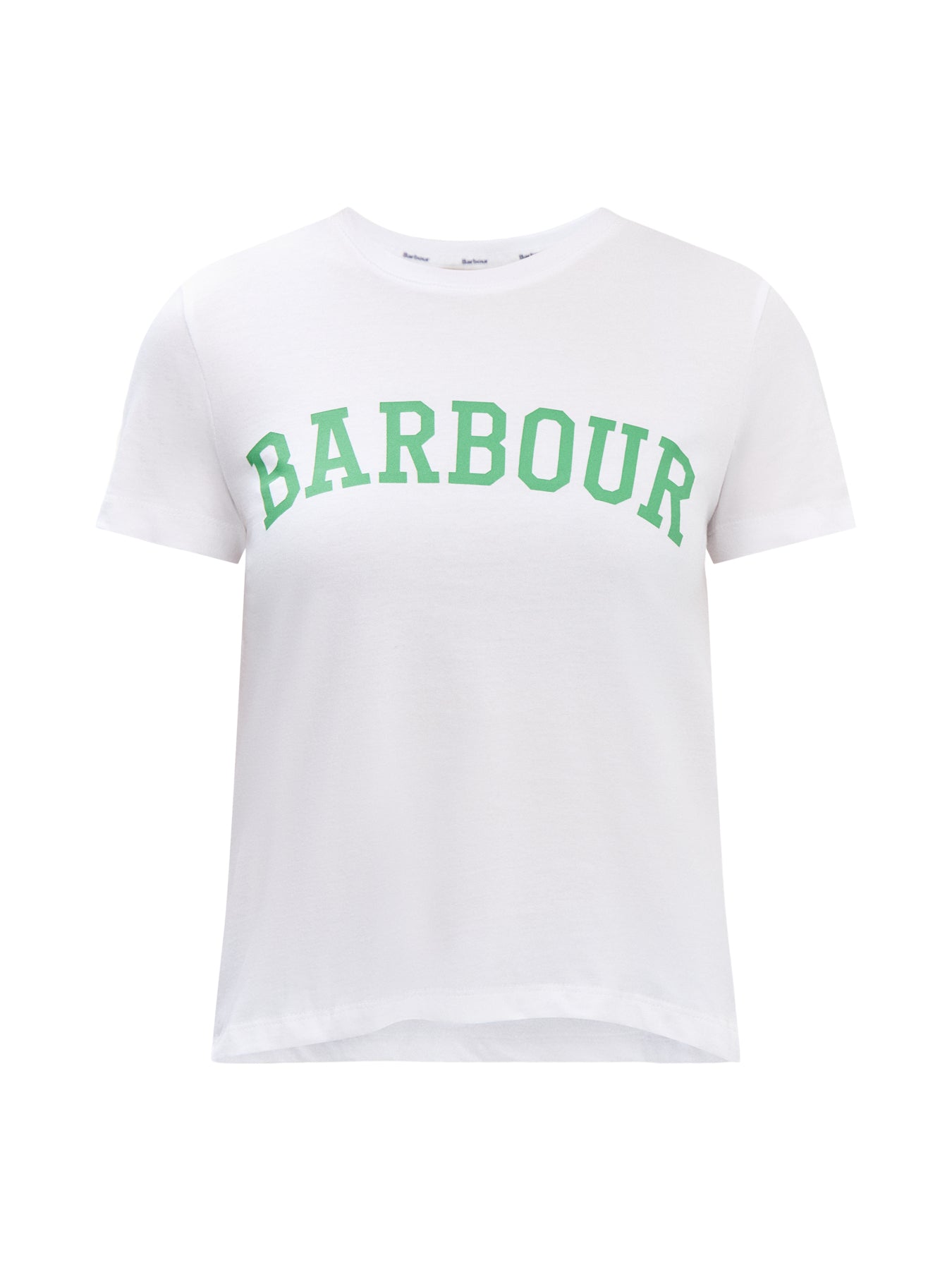 White Cotton Barbour Bailey Graphic T-Shirt