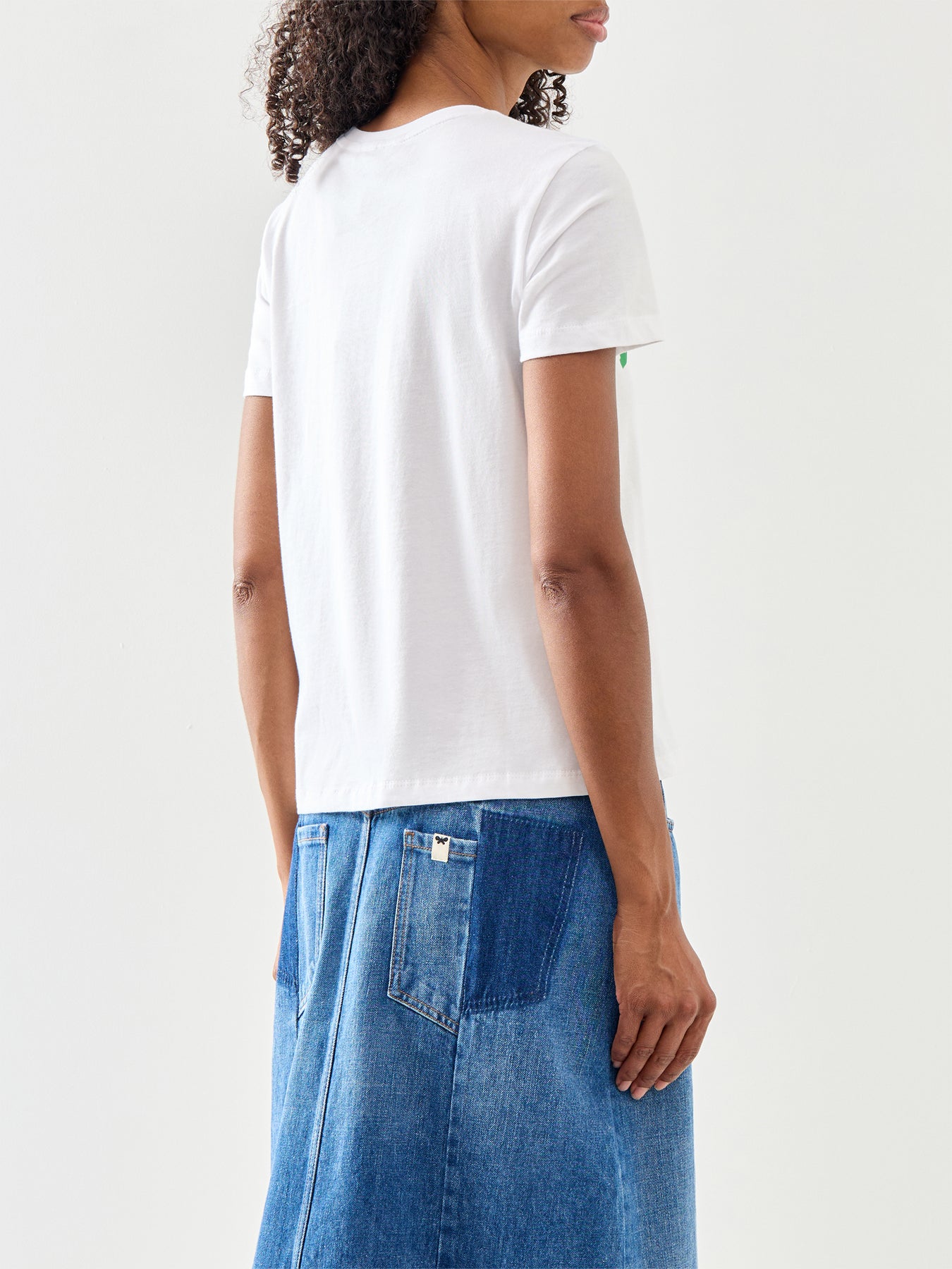 White Cotton Barbour Bailey Graphic T-Shirt
